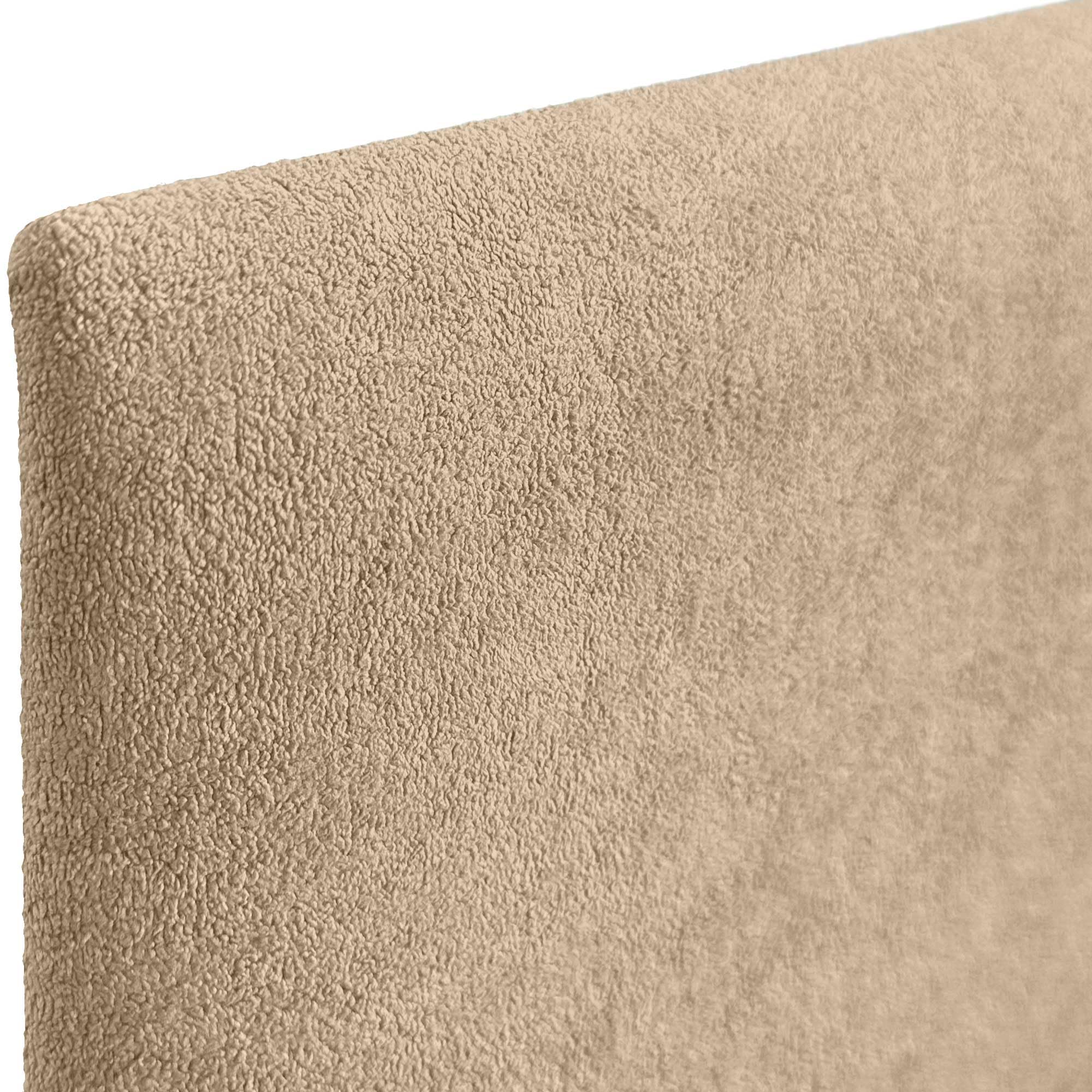 DHOME Tête de Lit Finition Serviette Soft Revêtement Uni Tissu Doux pour Mur Acoustique Têtes de Lit Absorbantes Tête de Lit Chambre à Coucher (160cm, 8cm - 70 H., Terre)