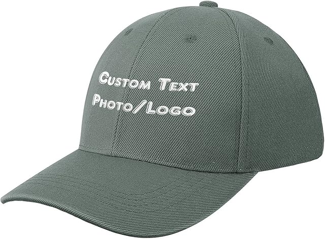 XIAYPRL Customised Baseball Cap with Text/Logo/Photo for Women Men Girls Boys, Personalised Adjustable Trucker Caps Casual Snapback Cap