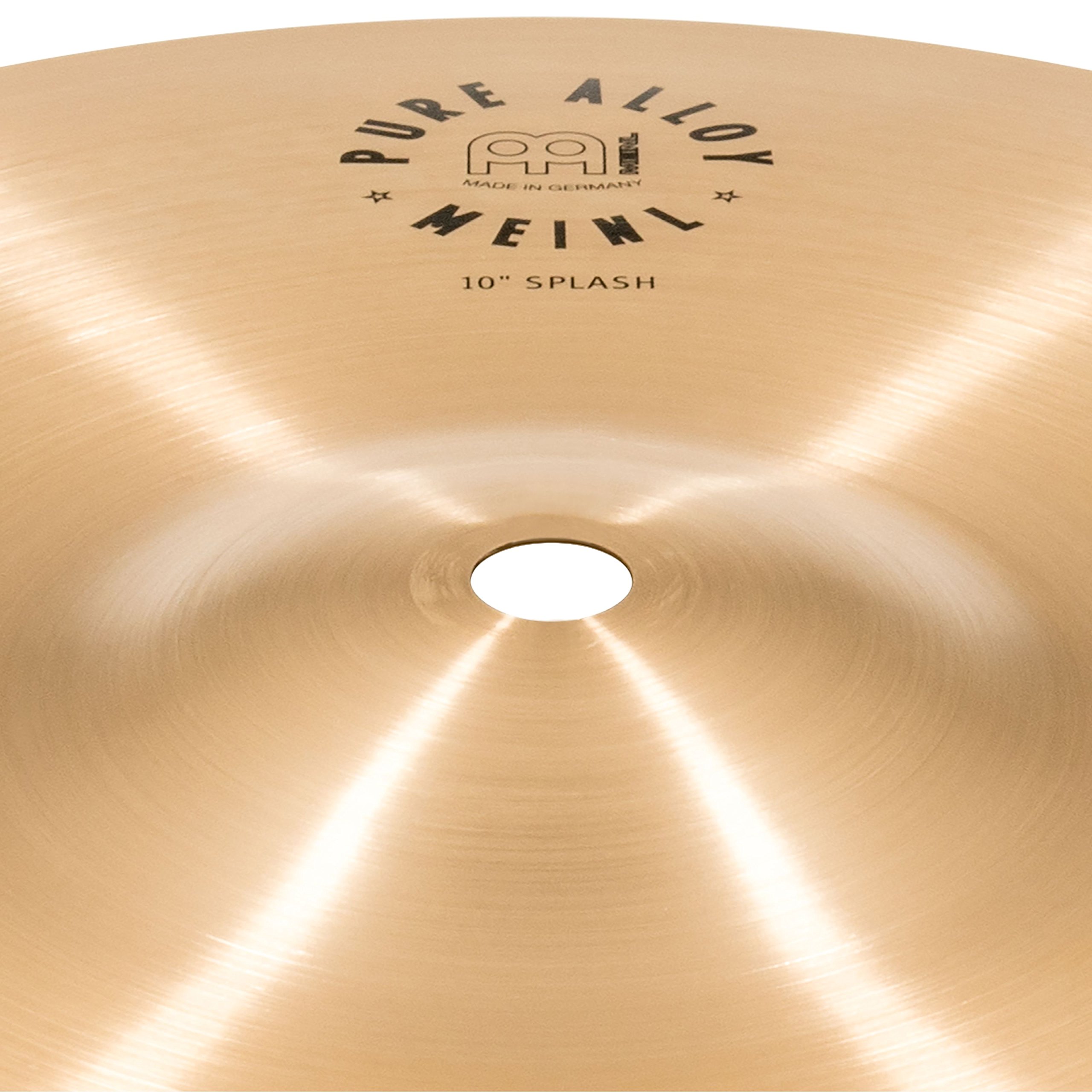 Meinl Cymbals Pure Alloy Piatto Splash 10 pollici (25,40cm) per Batteria - Bronzo puro in Lega, Finitura Tradizionale (PA10S)