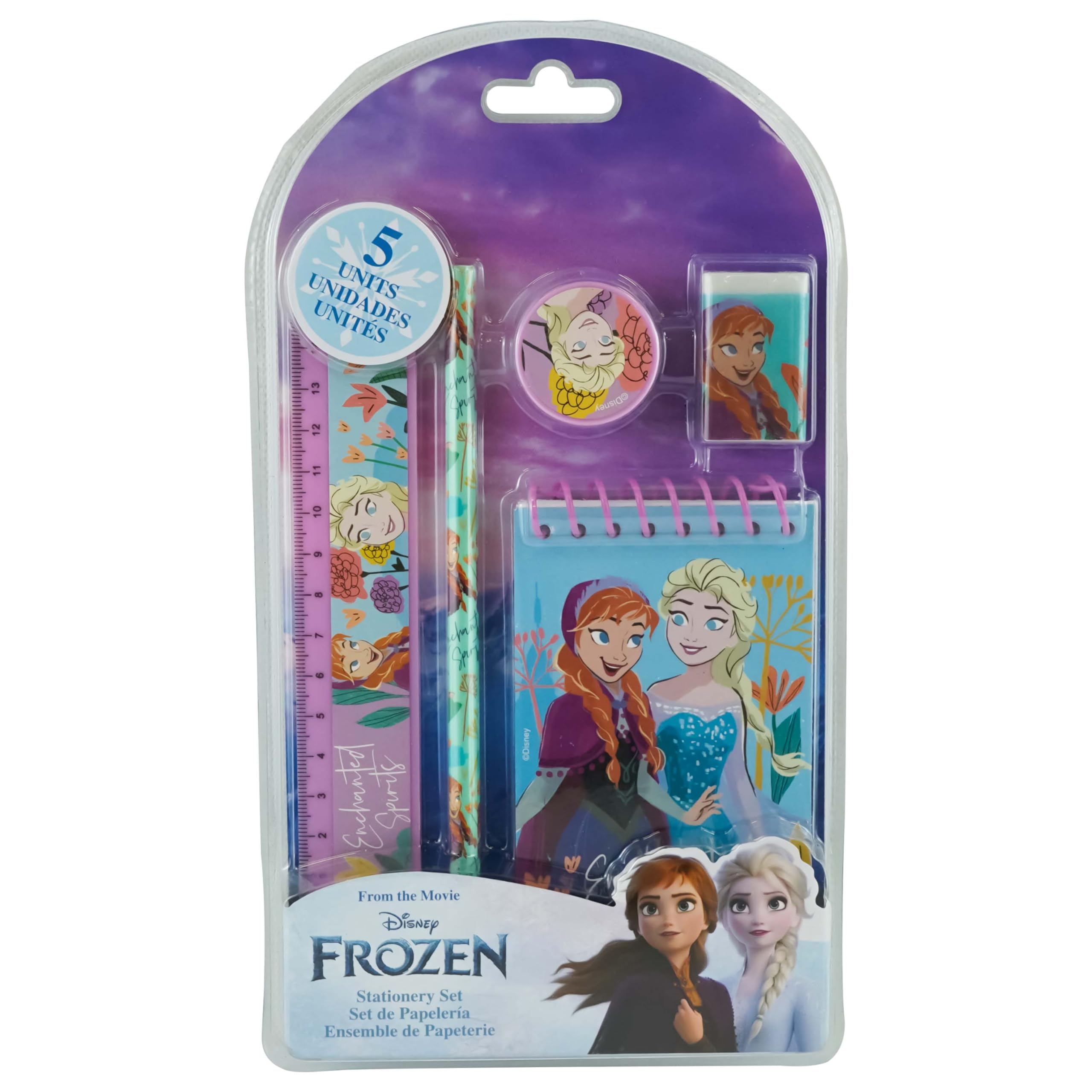 5PCs Frozen Stationary Set for Girls| Kids Girls Notebook and Pen Set| Frozen Themed Party Gift for School Going Kids 3-12Years