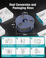 Vista 8 de SUNLU - Filamento ABS para impresora 3D de 1.75 mm, altamente resistente y duradero, resistencia al calor, excelente dureza, compatible con el 99%