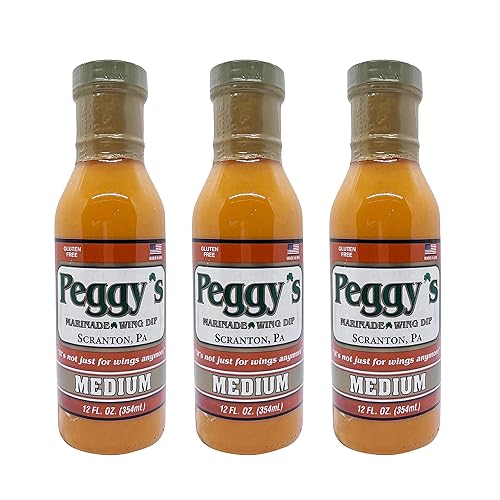 Miniatura 1 de Peggys - Salsa de adobo y alas deliciosa salsa media perfecta para barbacoas y carnes marinadas sin gluten sin sabores artificiales paquete de 3