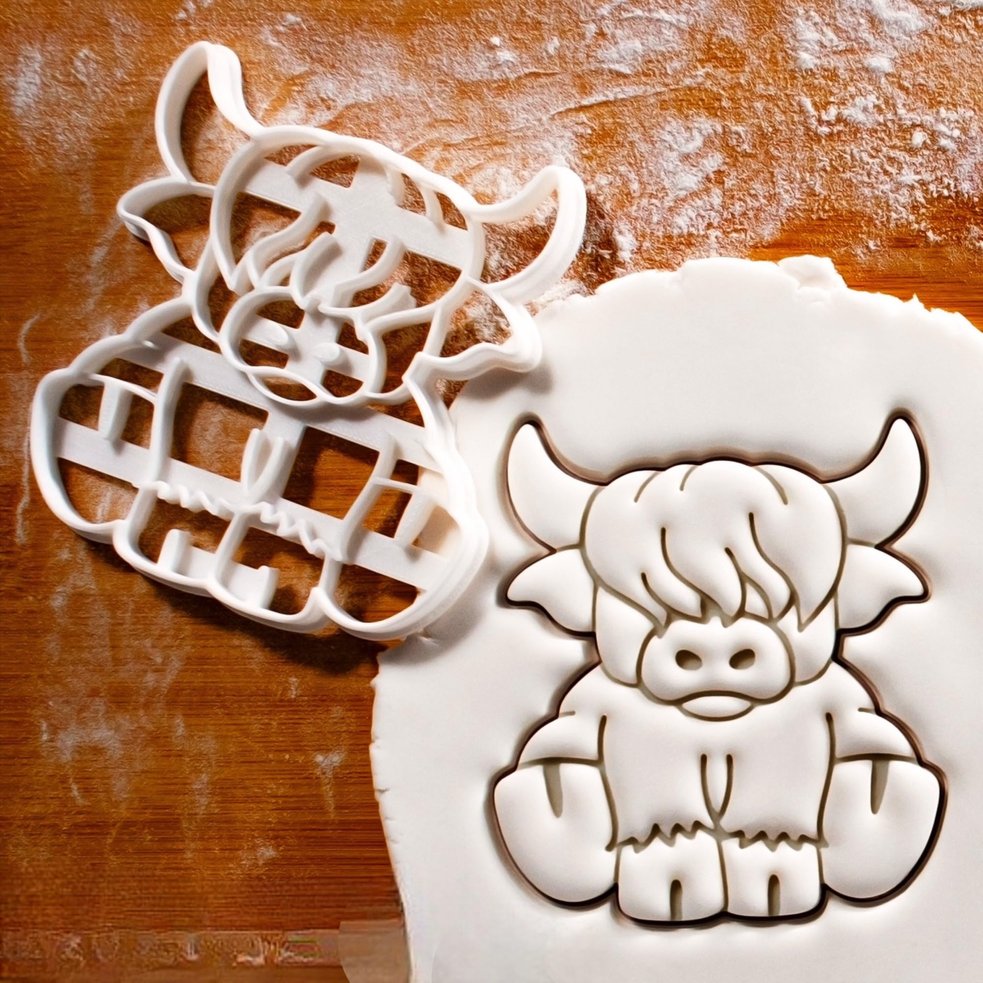 EROTNGO Cute Highland Cow Body Cookie Cutter - Perfect for Farm Animal and Scottish Highlands-Themed Baking Parties! (Only Body)