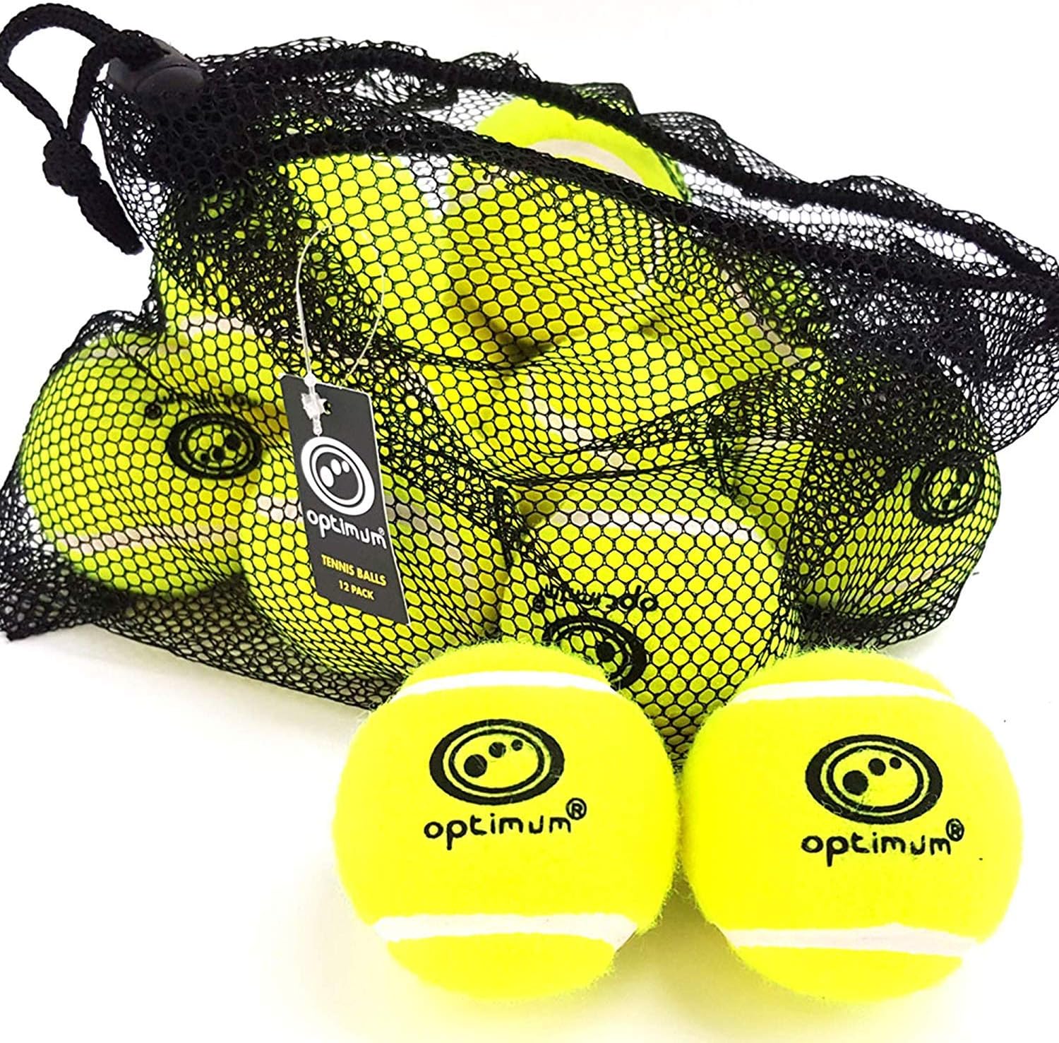 OptimumTennis Balls Premium & Durable Quality. Perfect for Practice and Training. Pack of 12