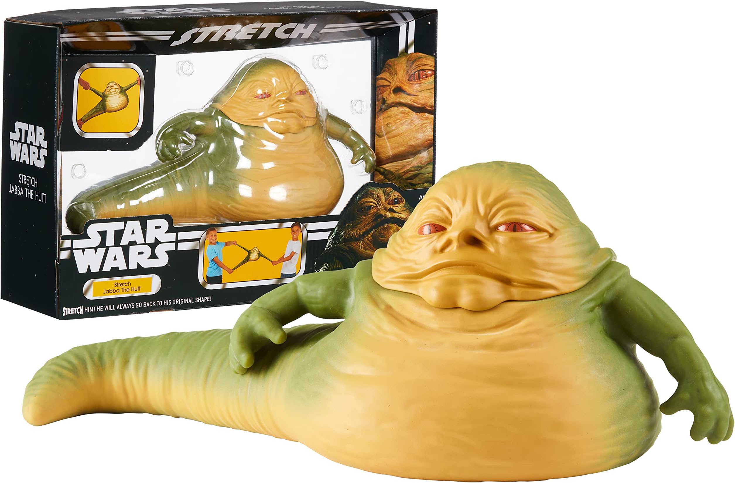 Character Options STAR WARS GIANT JABBA THE HUTT STRETCH TOY. STRETCH ARMSTRONG, AMAZING STRETCHY FUN. FULLY STRETCHABLE JABBA THE HUTT. IDEAL PRESENT FOR GIRLS, BOYS & STAR WARS FANS