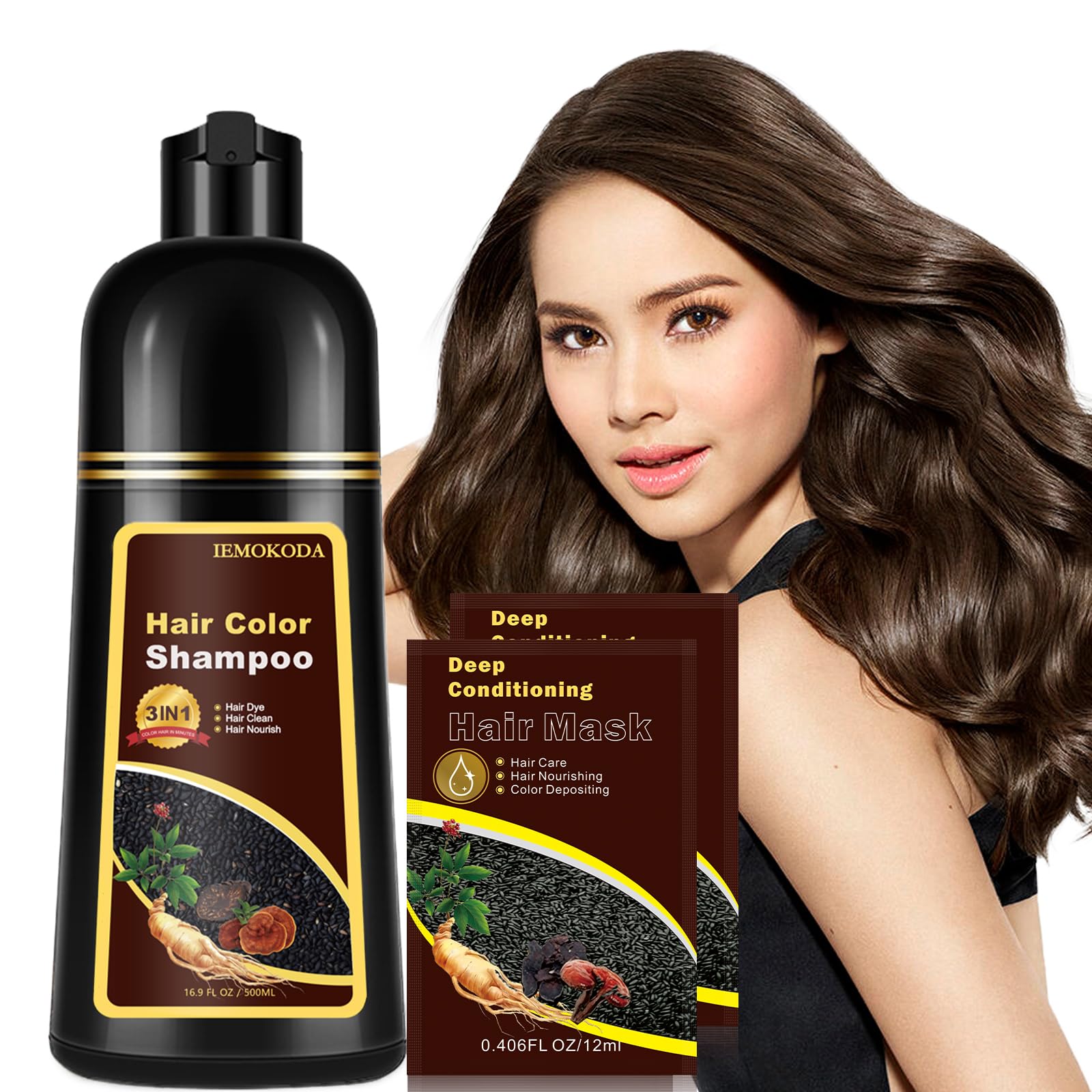 KURO Cream shampoo DARK BROWN ×３ Amazon.com : Dark Coffee Hair Dye Shampoo for Gray Coverage