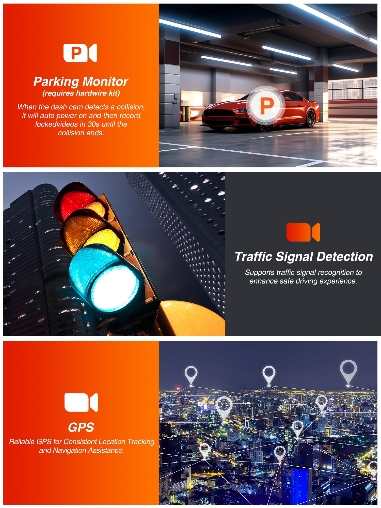 iZEEKER 4K Doppia Dash Cam, 4K Telecamera per Specchio Retrovisore Auto, Telecamera per Auto con Scheda 64GB, GPS, Display da 12", Sensore G, Assistenza al Parcheggio, Modalità parcheggio 24H