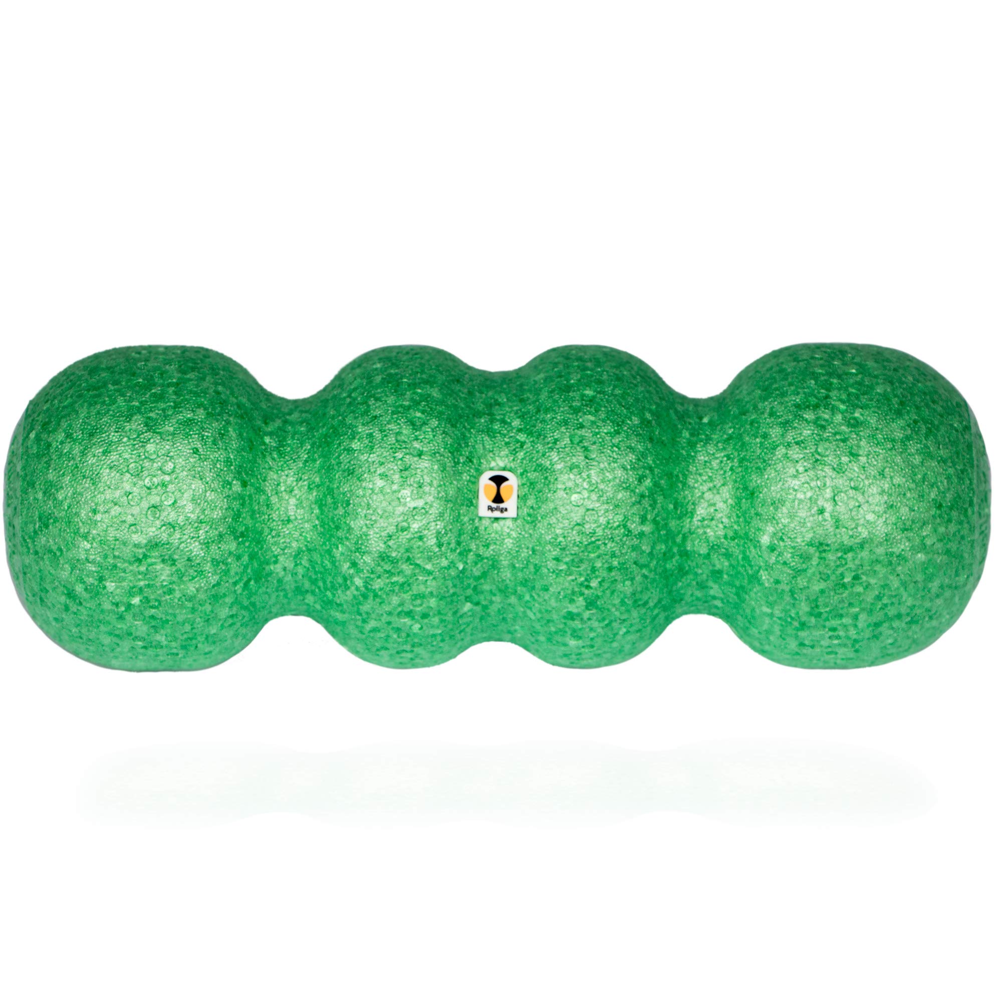 Rollga Foam Roller - Standard Foam Version: Self Massage & Trigger Point Release Muscle Roller, Medium Density Foam Version (Green)