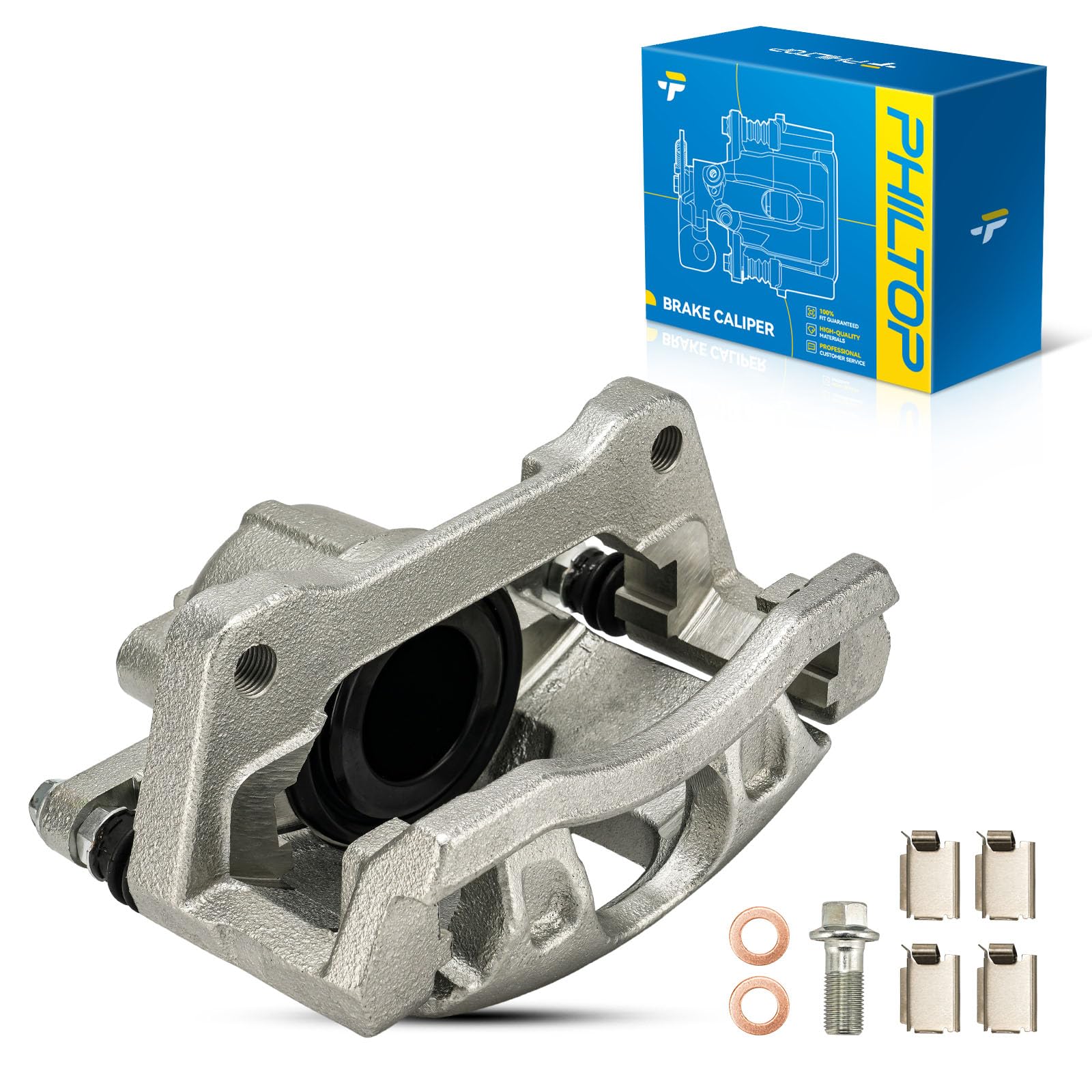 PHILTOP Brake Caliper for 2013-2017 Jeep Wrangler(w/o H.D.Brakes)