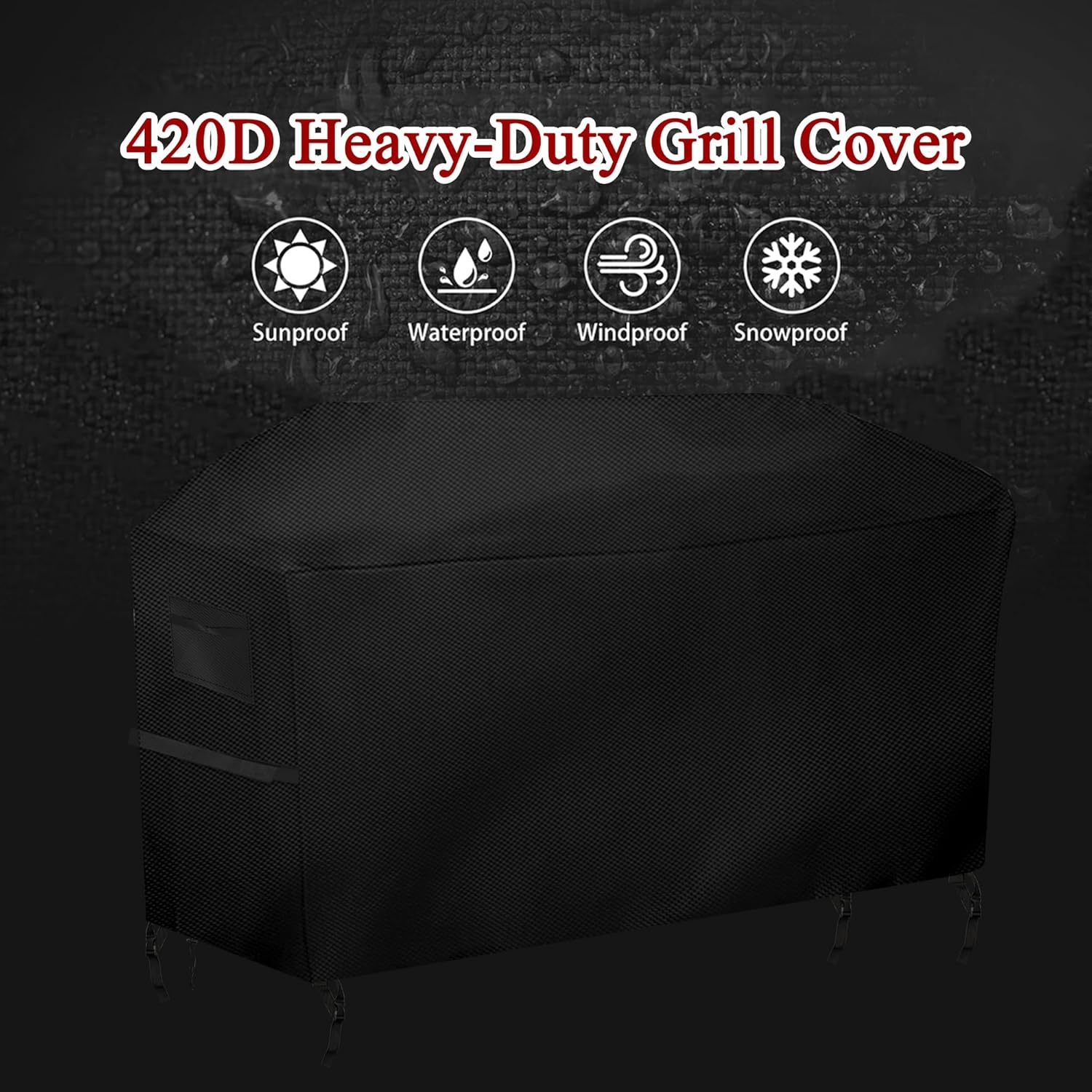 Charcoal Grills Cover for Royal Gourmet 8-Burner Gas Grill,Outdoor Waterproof BBQ Grill Cover Outdoor Grill Cover Barbeque Cover(91" Lx 28" W x 38" H)