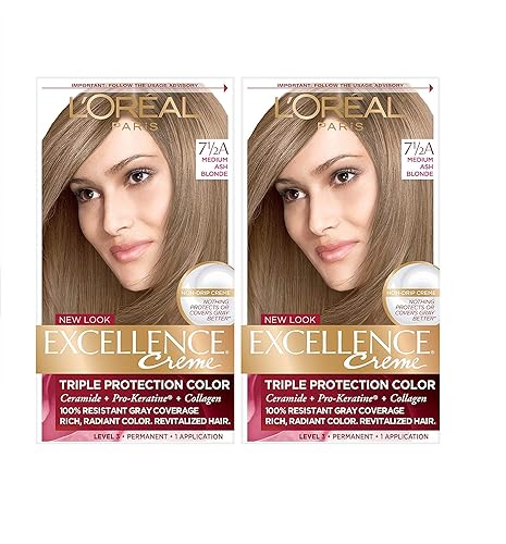 L'Oreal Paris Excellence Crème - Tinte permanente para el cabello, color de cabello de triple cuidado, complejo Pro-Keratina para una cobertura del