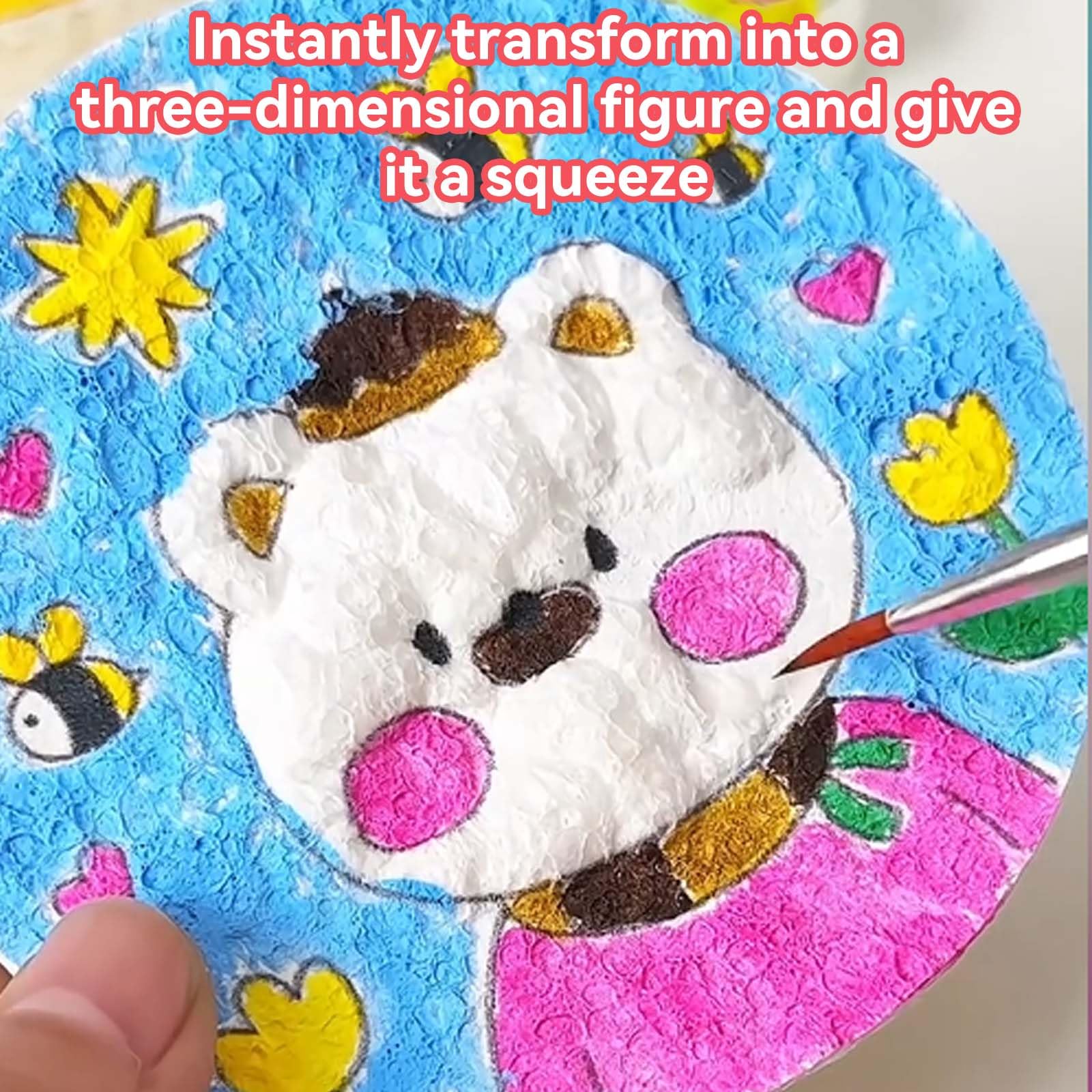 Water Beads For Kids Magic Puffy Paint With Fabric, Puffy Paint