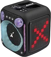Amvox Caixa de Som Amplificada ACA 410 NEON – 410W RMS, Woofer de 6”, Bluetooth, Iluminação LED, Equalizador, Entrada USB/TF, Bateria de até 4h