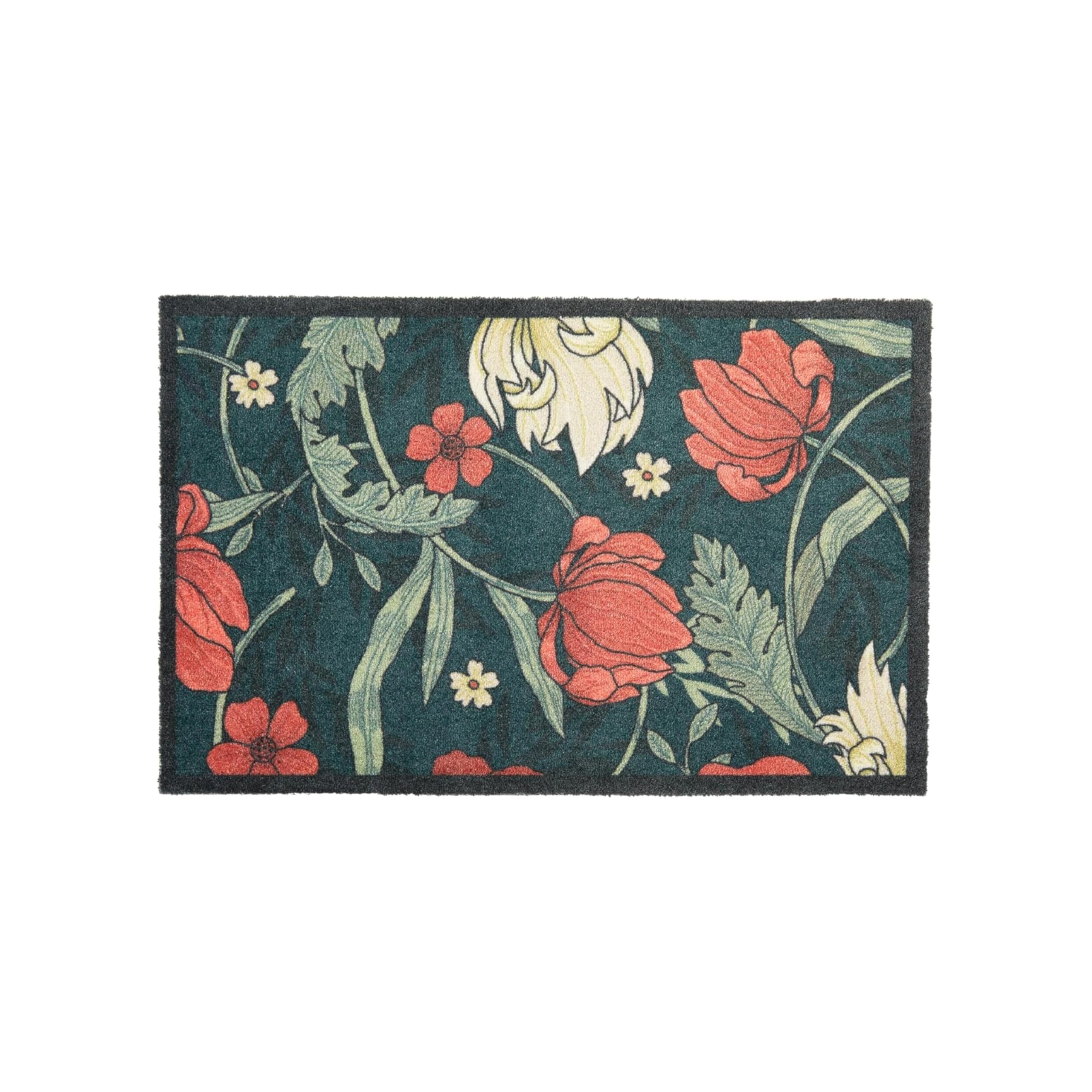Artsy Mats William Morris Rose Indoor Washable Doormat – Dirt Trapper Heavy Duty Floor Mat, Superior Absorbent Welcome Mat for Front Door & Doorway, 80 x 50 cm