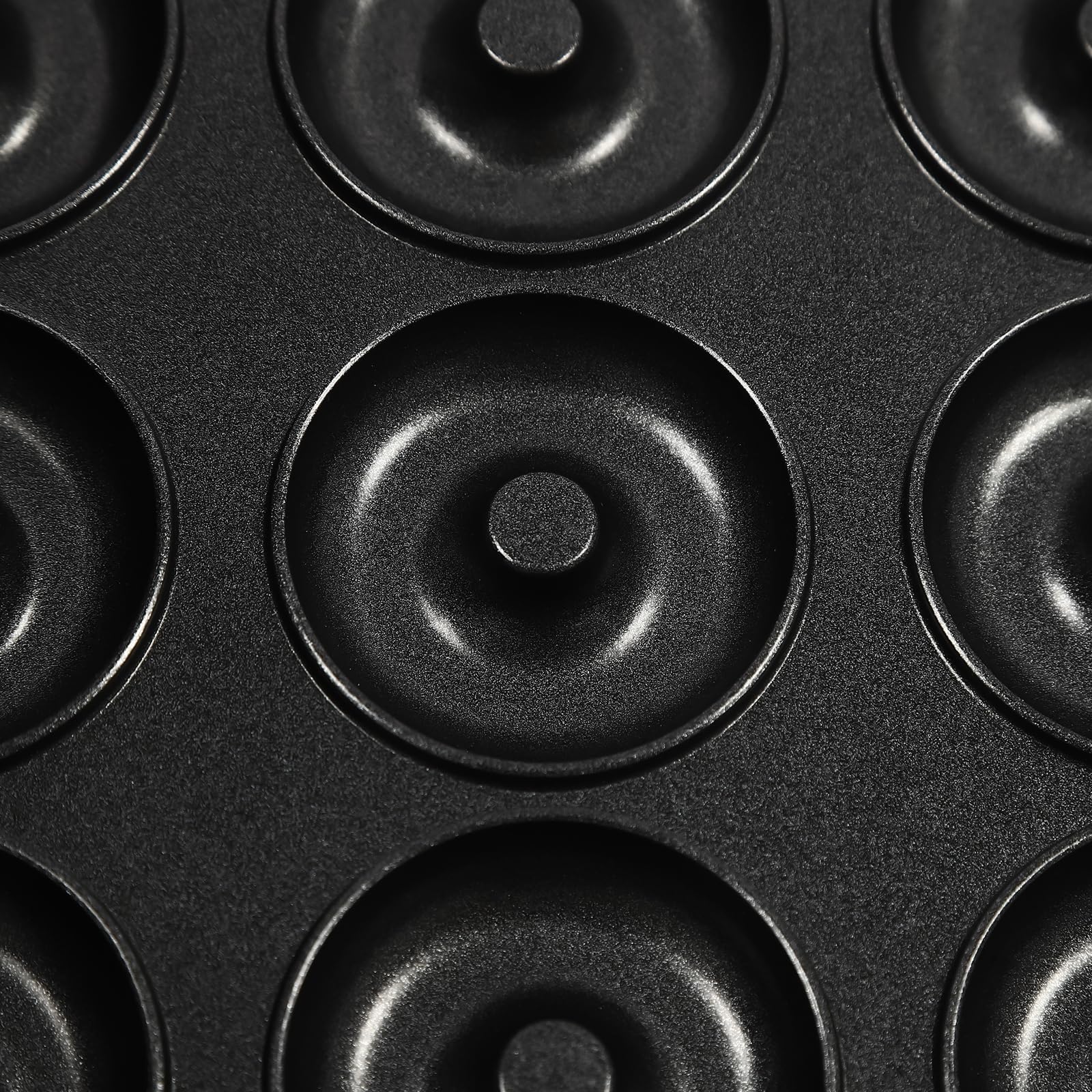 Stampo per ciambelle da 1200 W, con rivestimento antiaderente, nero, 23,5 x 23 x 10 cm