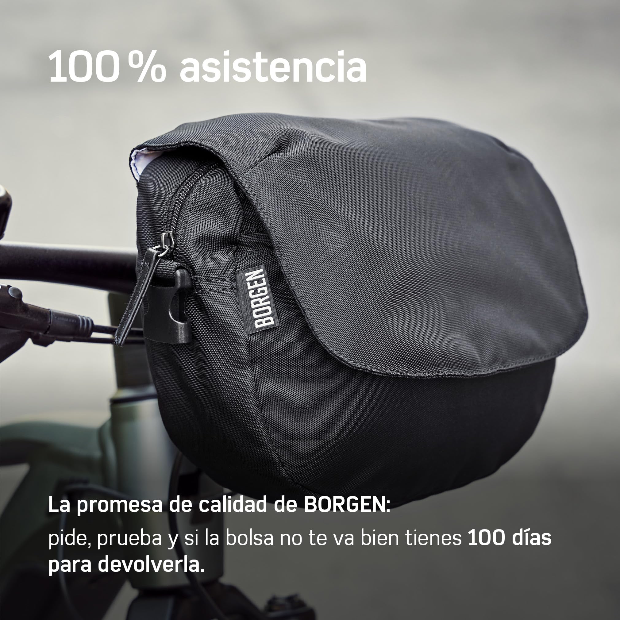Borgen KLICKfix Bolsa Manillar Bicicleta – Bolsa Manillar Bici Repelente al Agua y espaciosa 5 L – Bici