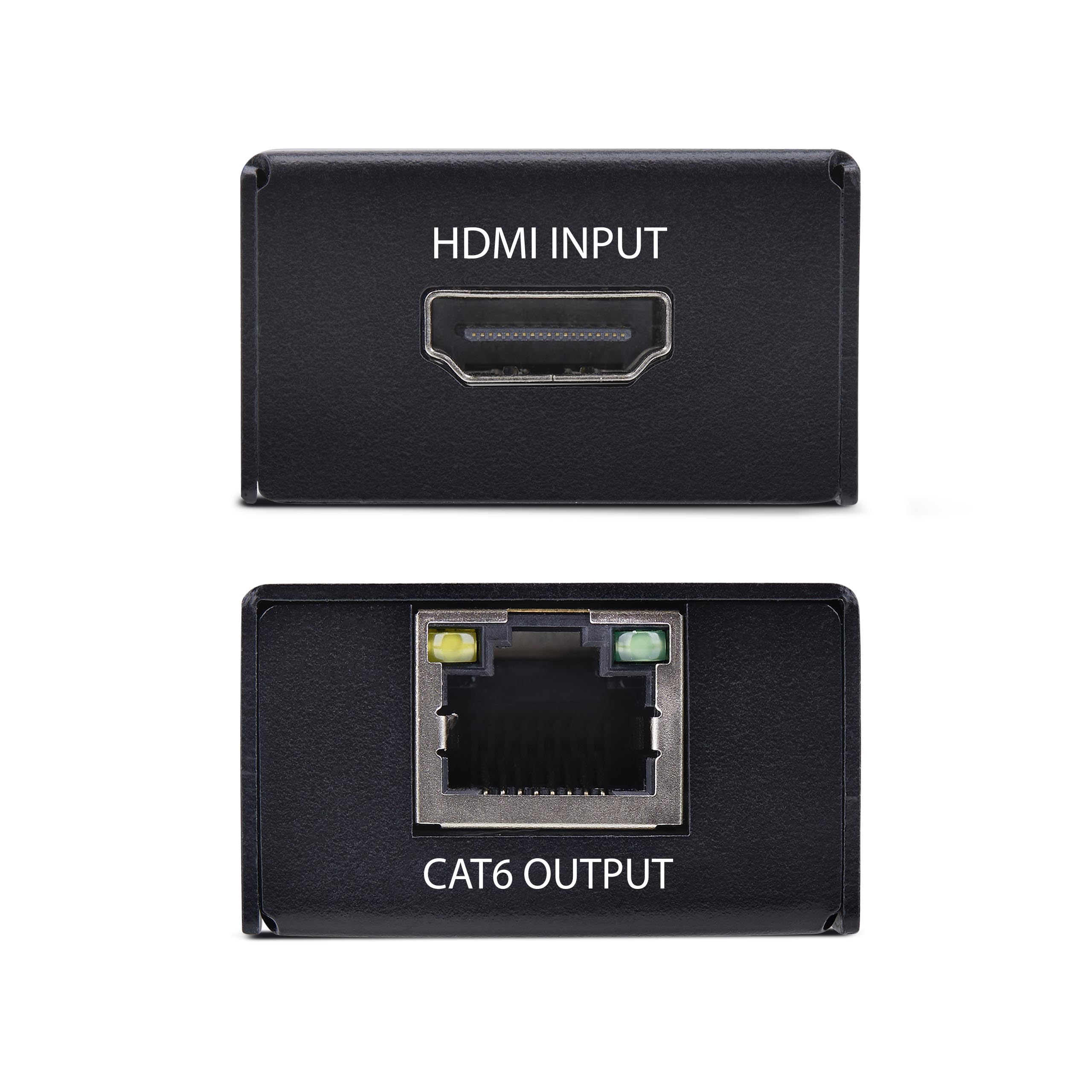 StarTech Extensor HDMI por CAT5e/CAT6 4K 60Hz HDR Audio 7.1 PoC 60m | Compatible con HDCP 2.2, Audio Dolby Digital y DTS, Soportes de montaje incluidos