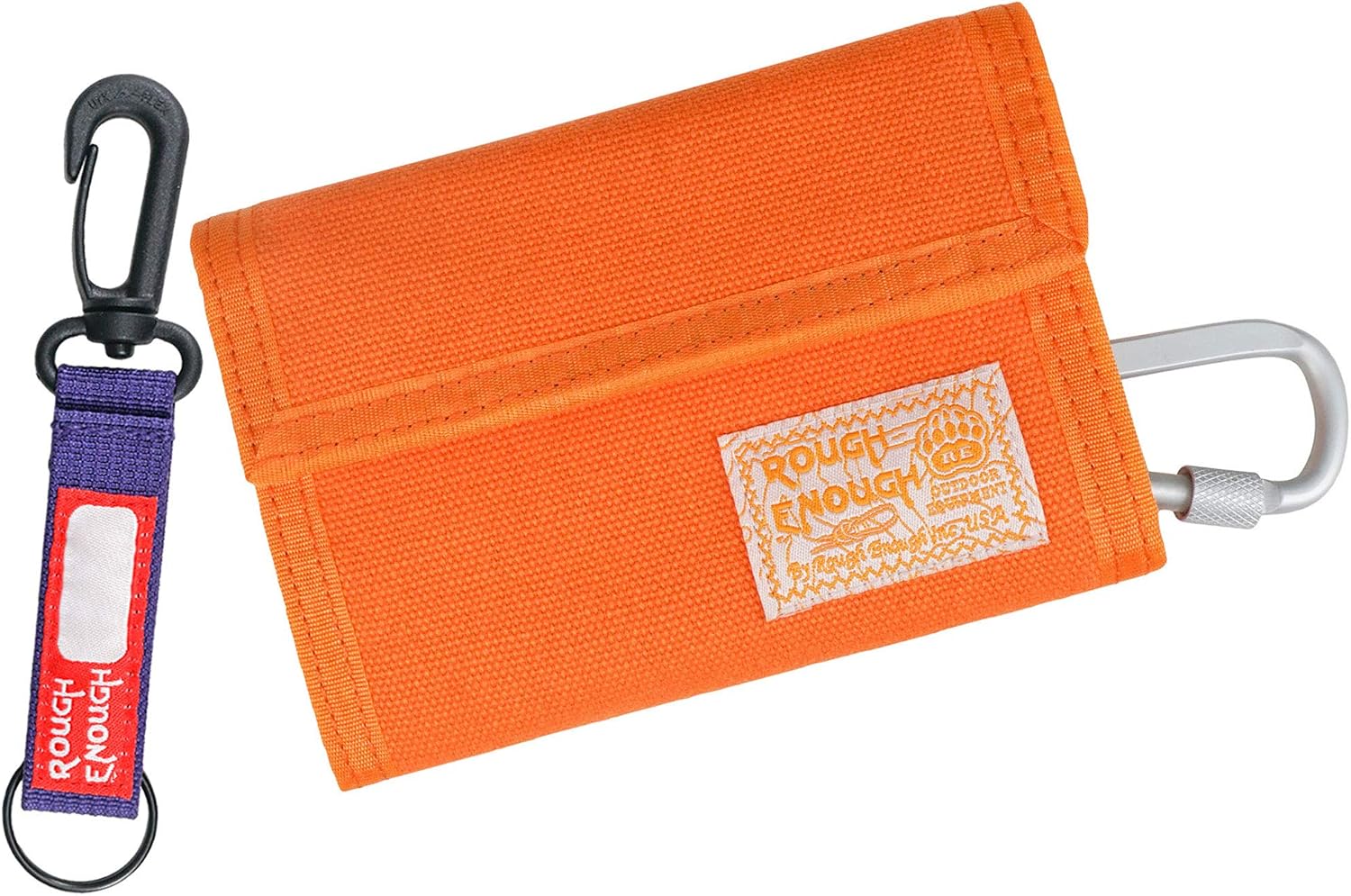 Rough Enough Orange Boys Wallet for Teen Boys with Keychain