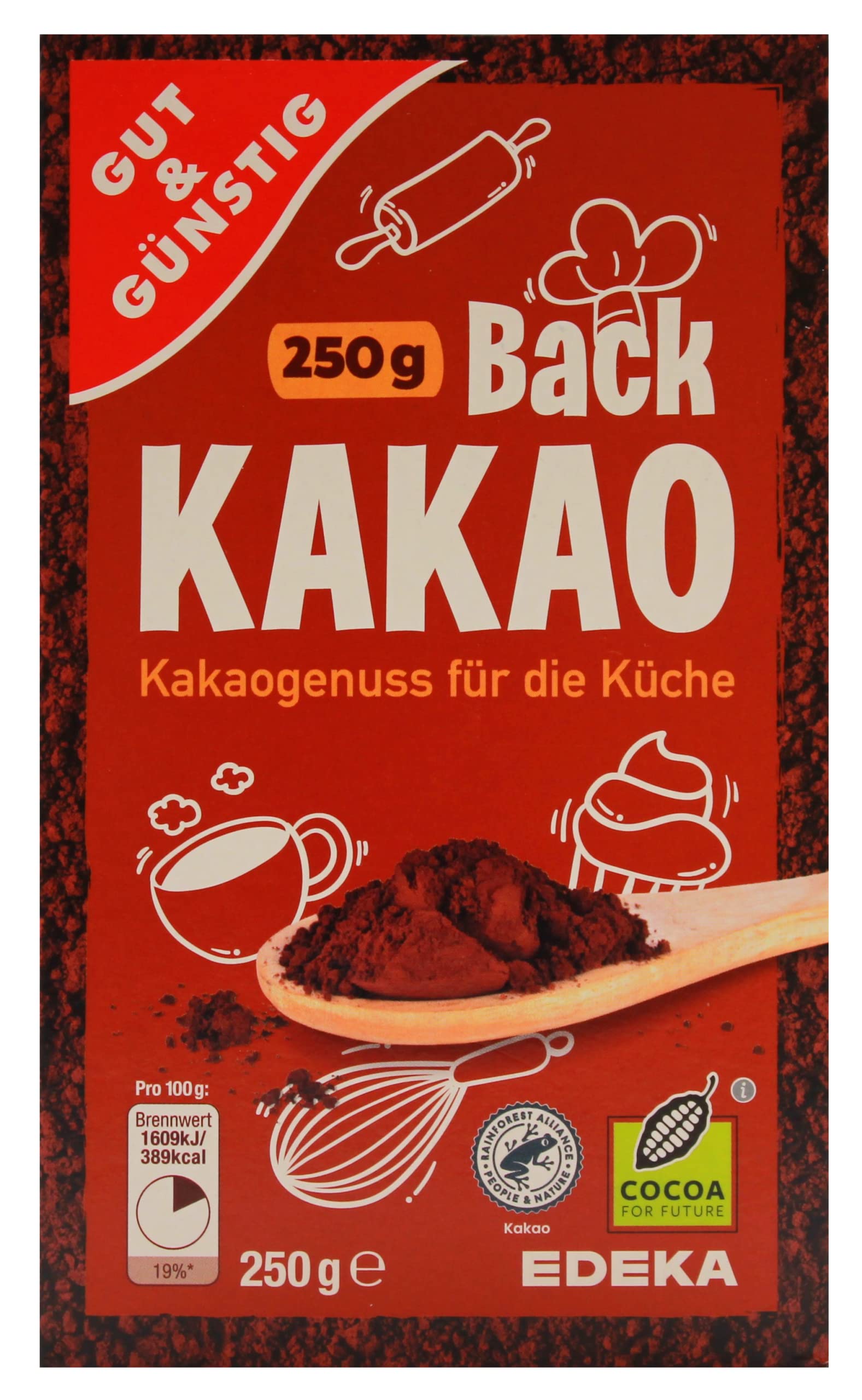 Gut & Günstig Back Kakao, 14er Pack (14 x 250g)