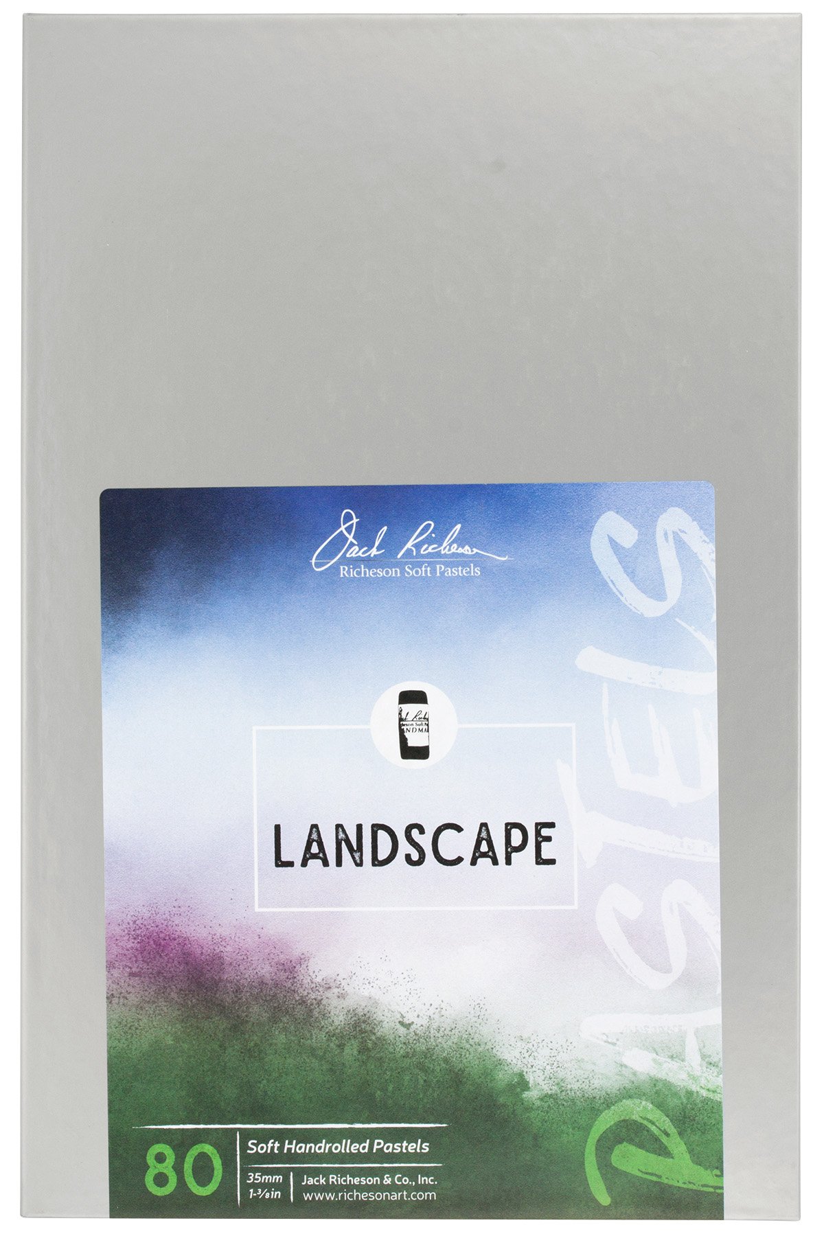 Jack Richeson Hand Rolled Soft Pastels - Landscape Garden 80 Piece Set, Rich Colors, For Artists & Plein Air