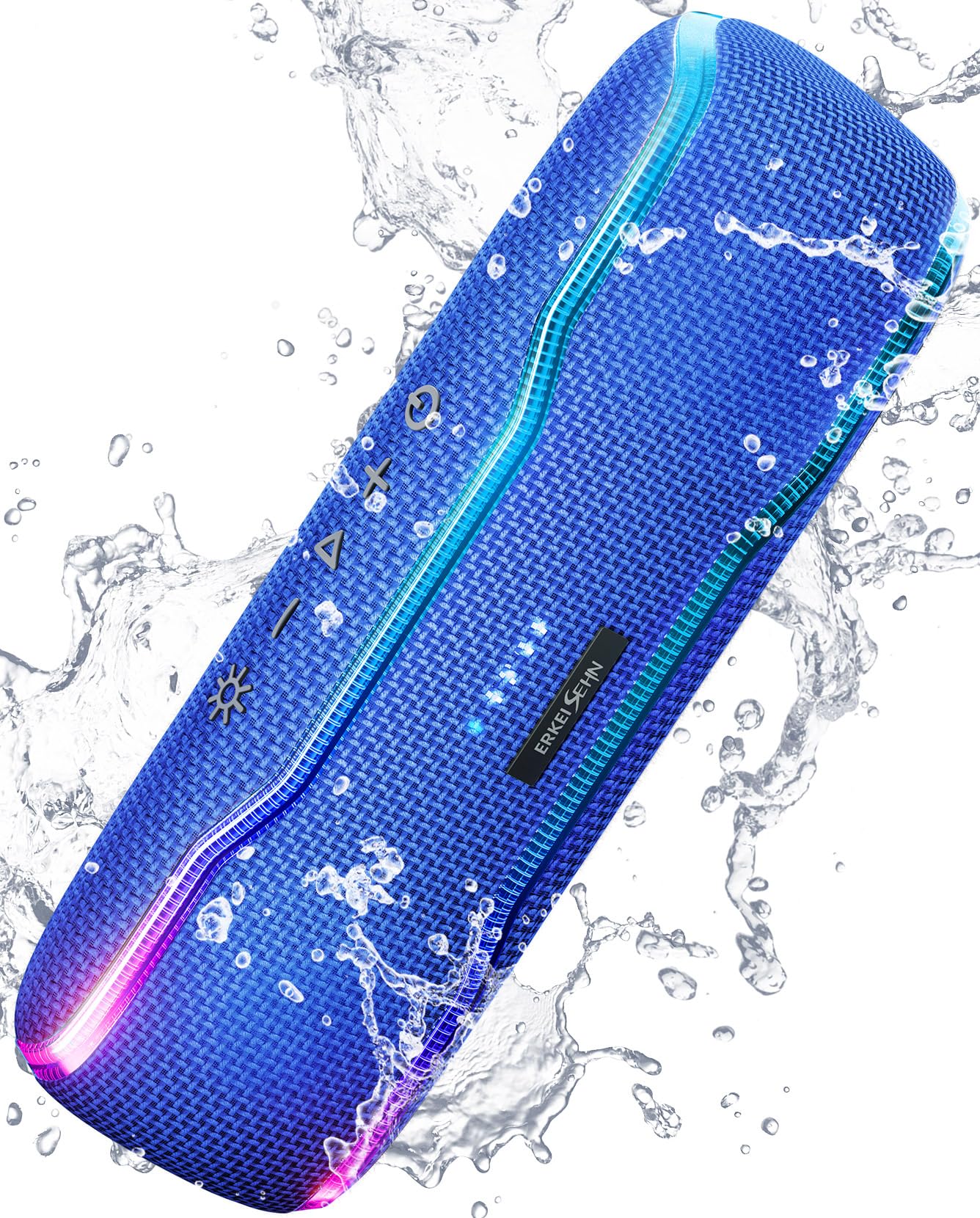 ERKEI SEHN Bluetooth Speaker IPX7 Waterproof Wireless Speakers Flashing Light 25W Super Bass 24H Playtime Birthday Valentines Gifts