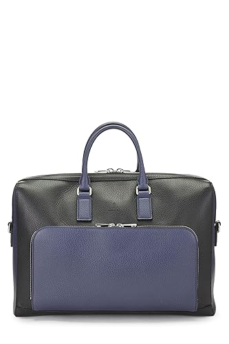 Pre-loved Multicolor Grained Leather Top Handle Tote, Multi