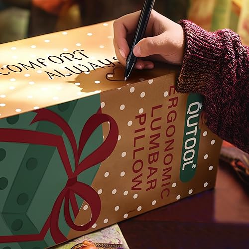 Vista 20 de QUTOOL Almohada de apoyo lumbar para silla de oficina, soporte de espuma viscoelástica para espalda baja, alivio del dolor de espalda, cojín