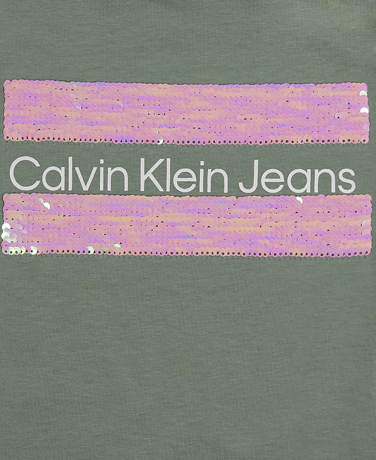 Calvin Klein Girls Short Sleeve Cotton T-Shirt with Flip Sequin Design & Tagless Interior - Image 4