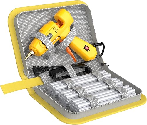 Miniatura 10 de IZIO Pistola de pegamento caliente con 21 barras de pegamento de 7/16 pulgadas y bolsa de almacenamiento, calentamiento rápido de 100 W
