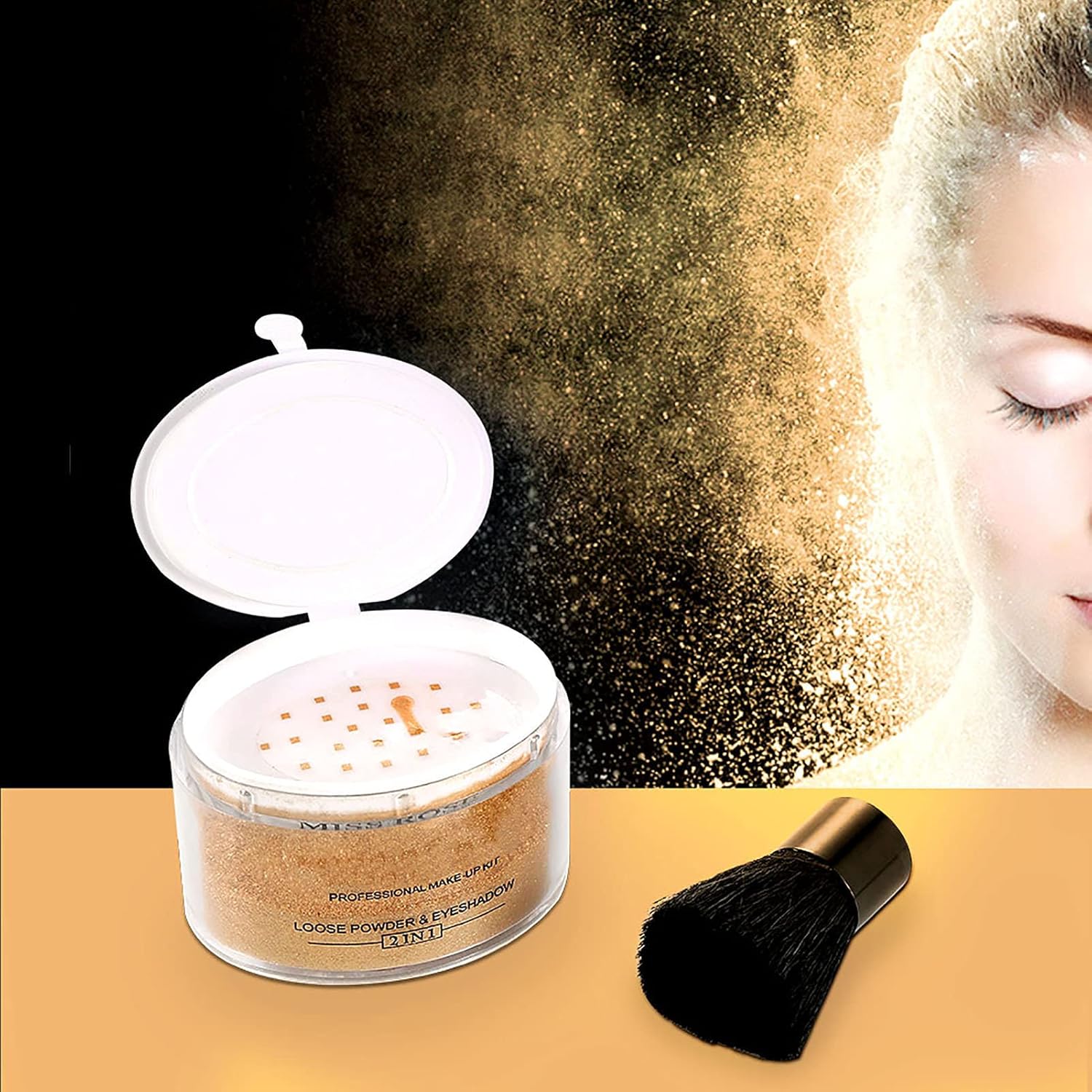 Loose Powder & Eyeshadow Concealing Foundation Kit, Professional Super ...
