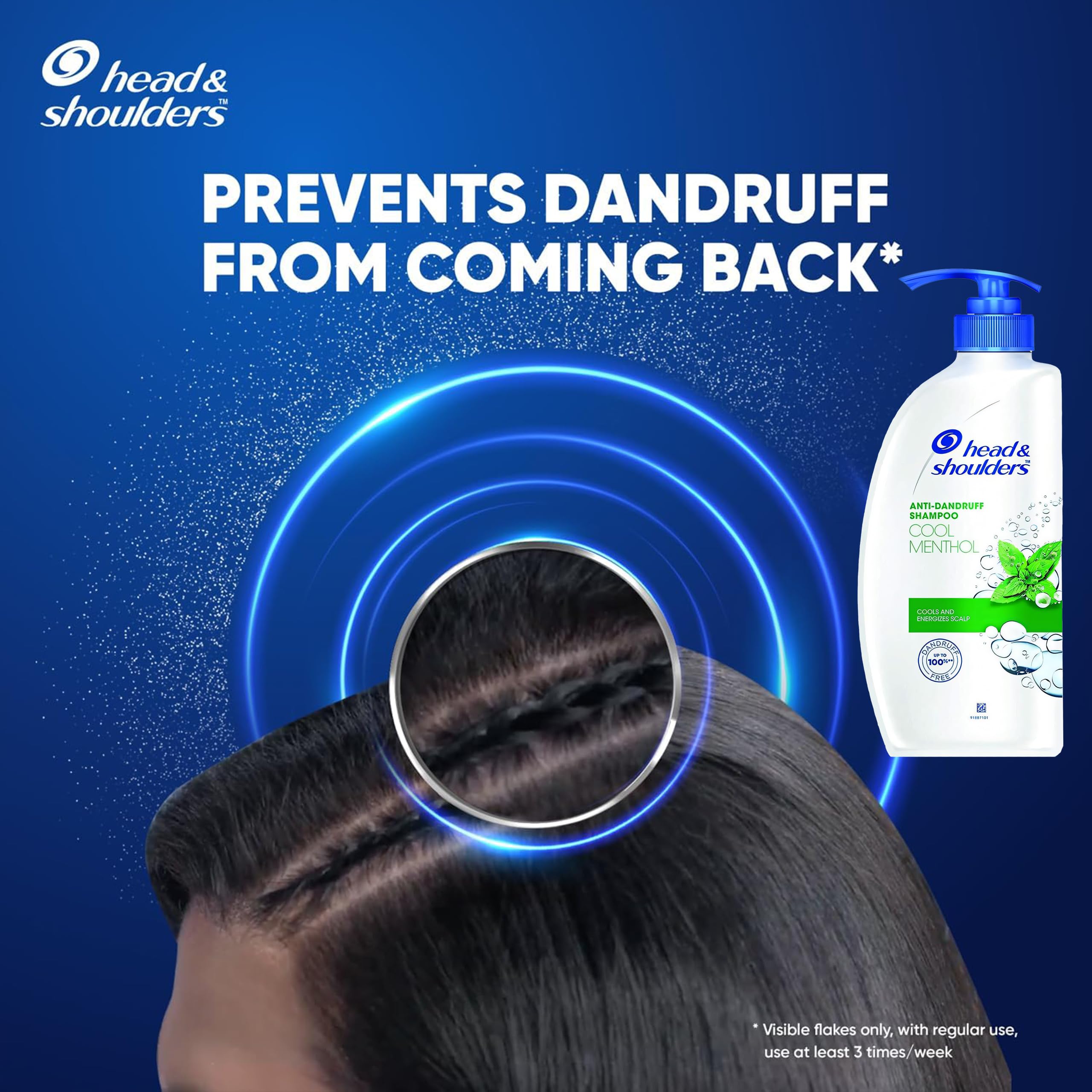 Head & Shoulders Cool Menthol Anti-Dandruff Shampoo, 2 Pack, 22 oz