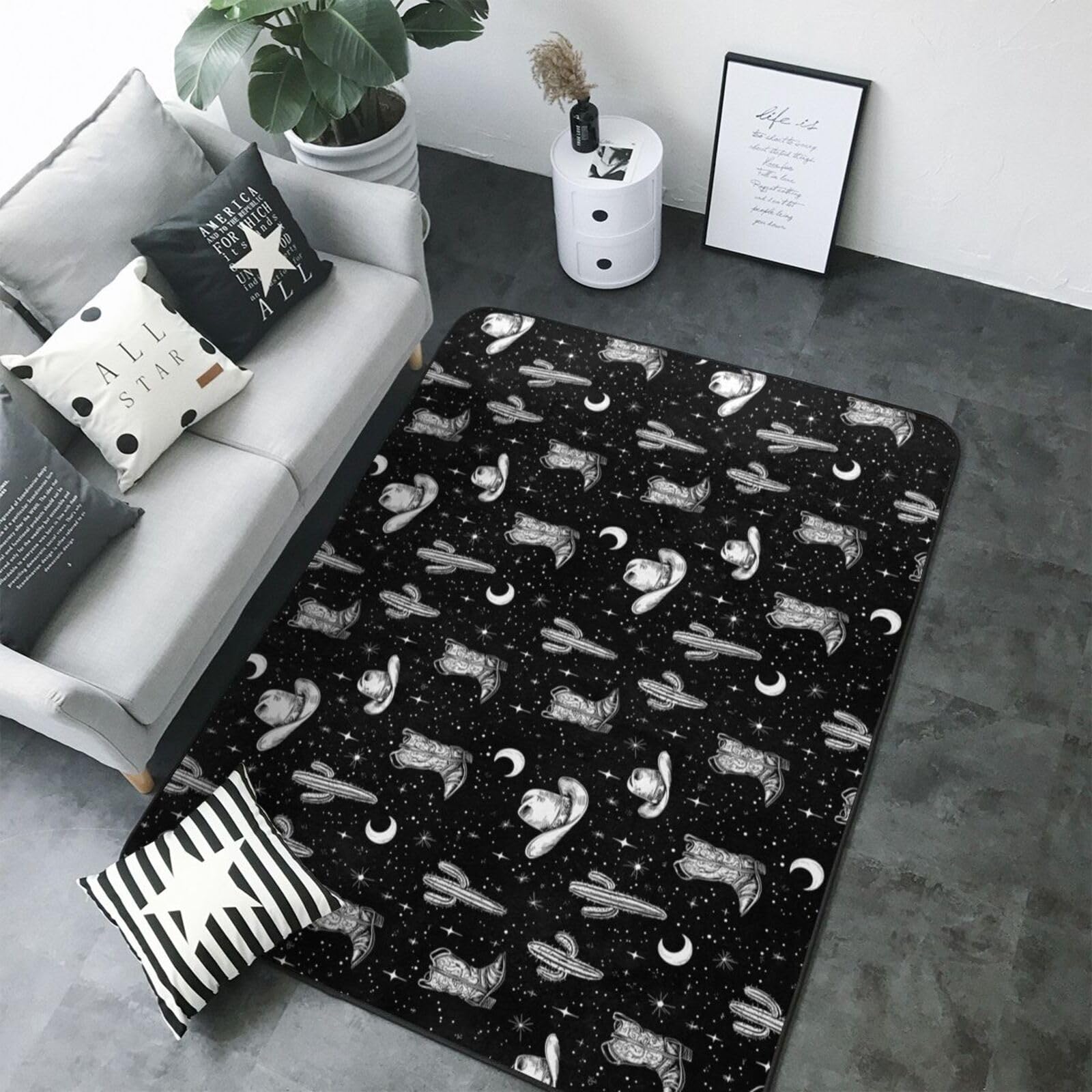 Grand tapis pour salon antidérapant et lavable : finis les sols froids en chambre