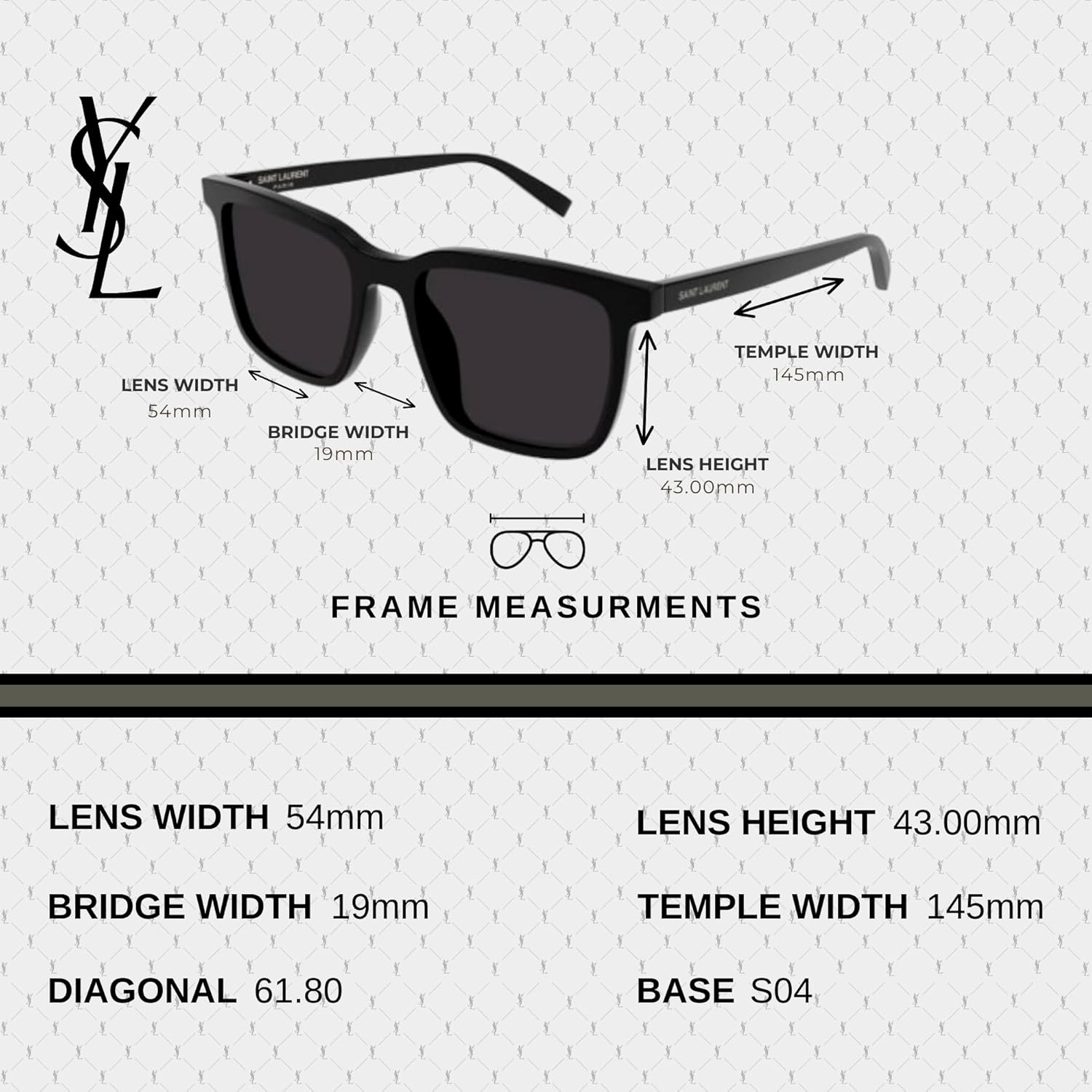SAINT LAURENT SL 500 Classic shape Sunglasses + Bundle with eSHADES Luxury Eyewear Kit - Image 6