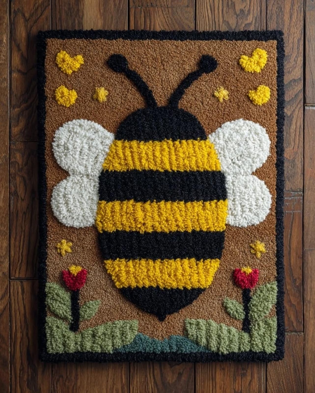 Wallphantom Latch Hook Rug Kits for Adults Beginners,bee