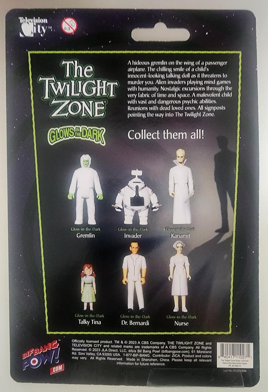 Twilight Zone Nurse 3-3/4 inch Glow-in-The-Dark Action Figure Entertainment Earth Exclusive