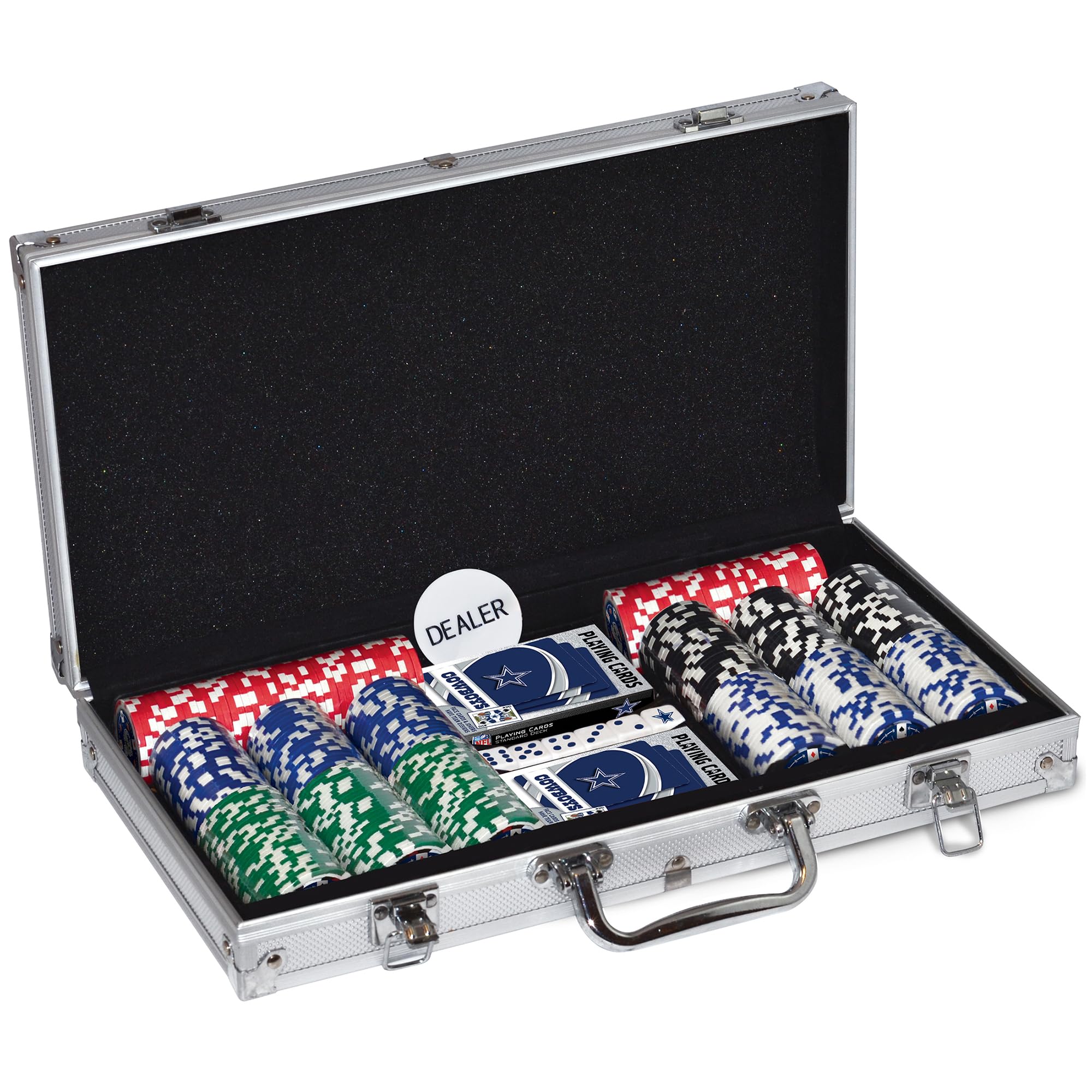 Masterpieces Casino - NFL Dallas Cowboys - 300 Piece Poker Chip Set with Carrying Case