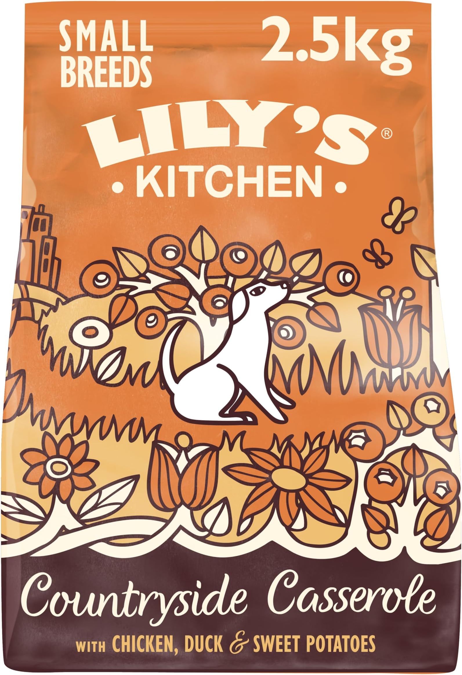 Lily's Kitchen Countryside Casserole with Chicken, Duck & Sweet Potatoes Small Dog Dry Food - 2.5KG