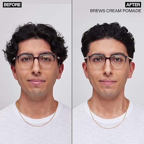 Miniatura 10 de Redken Brews Pomada de crema para hombres soporte medio acabado natural 34 onzas
