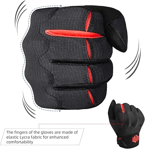 Miniatura 7 de ILM Guantes de motocicleta para adultos, motocross, ATV MTB, guantes de bicicleta de montaña, guantes de pantalla táctil de dedo completo para