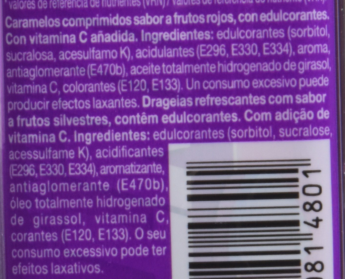Smint Tin Frutos Rojos Caramelo Comprimido Sin Azúcar 12 unidades 35 gr