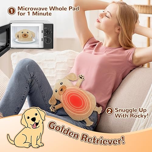 Vista 42 de Almohadilla térmica para microondas para aliviar el dolor, almohadillas térmicas para microondas de 17 x 9 pulgadas para calambres, dolor