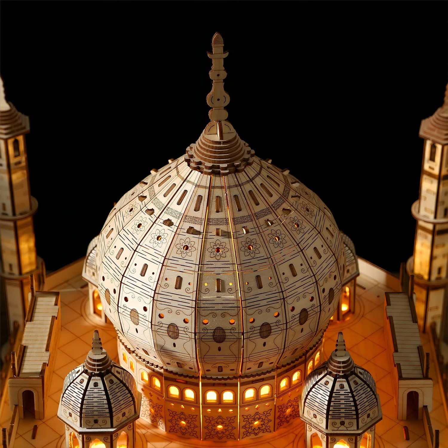 3D Wooden Puzzles Persian Love Palace Kits Includes Light Strip, Brainteaser and Puzzle for Halloween/Birthday,Gifts for Adults and Teens to Build Combination