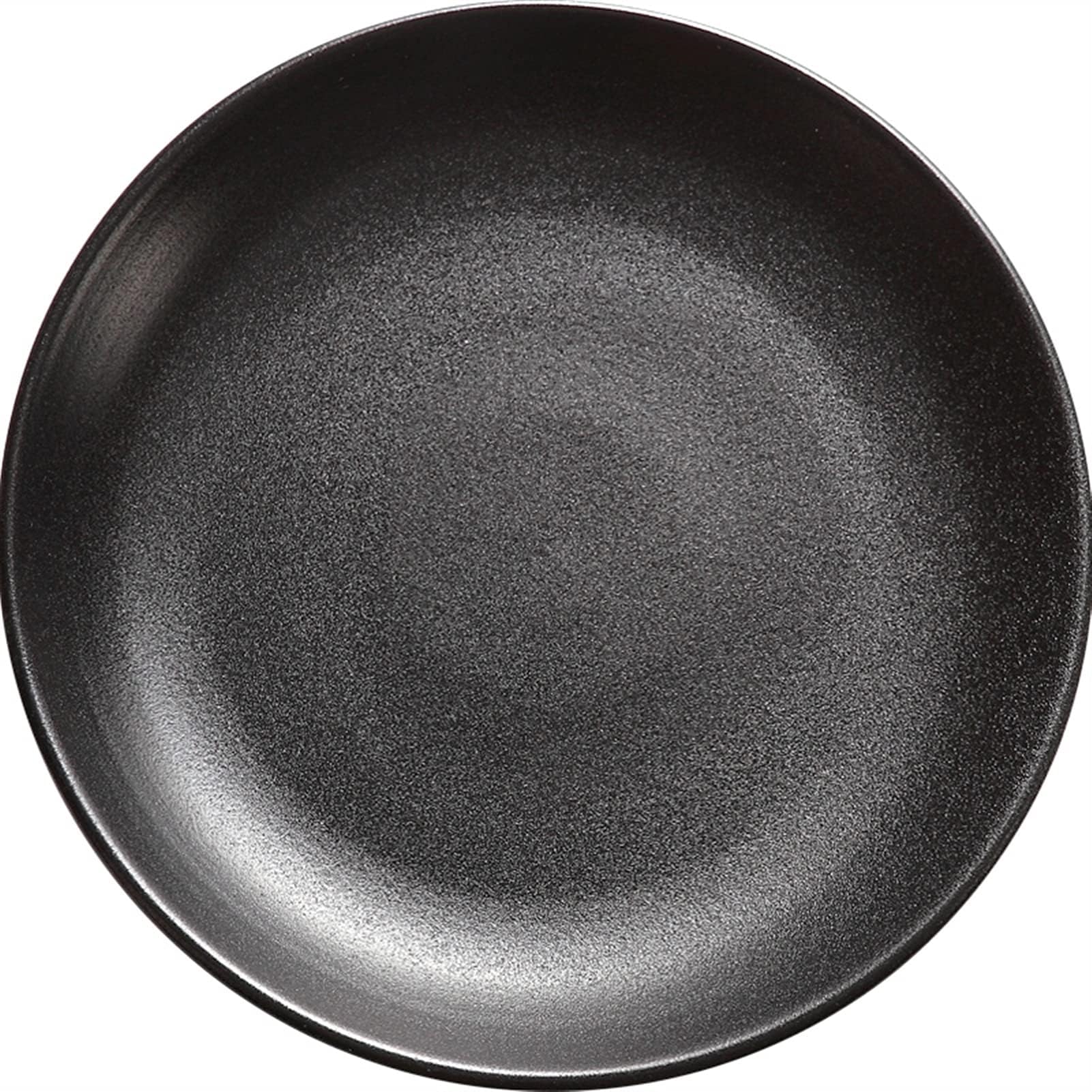 Assiette à dîner Assiette à Steak Occidentale de Style Japonais, Assiette Commerciale créative Noire givrée, Plate Ronde for la Maison, Cuisine(Black)