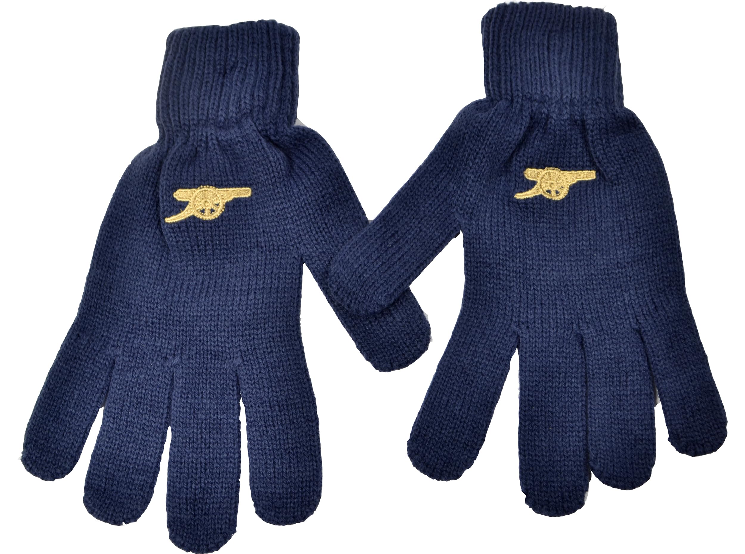 ArsenalFC Cannon Logo Adult Knitted Gloves - Authentic EPL, Navy, adult