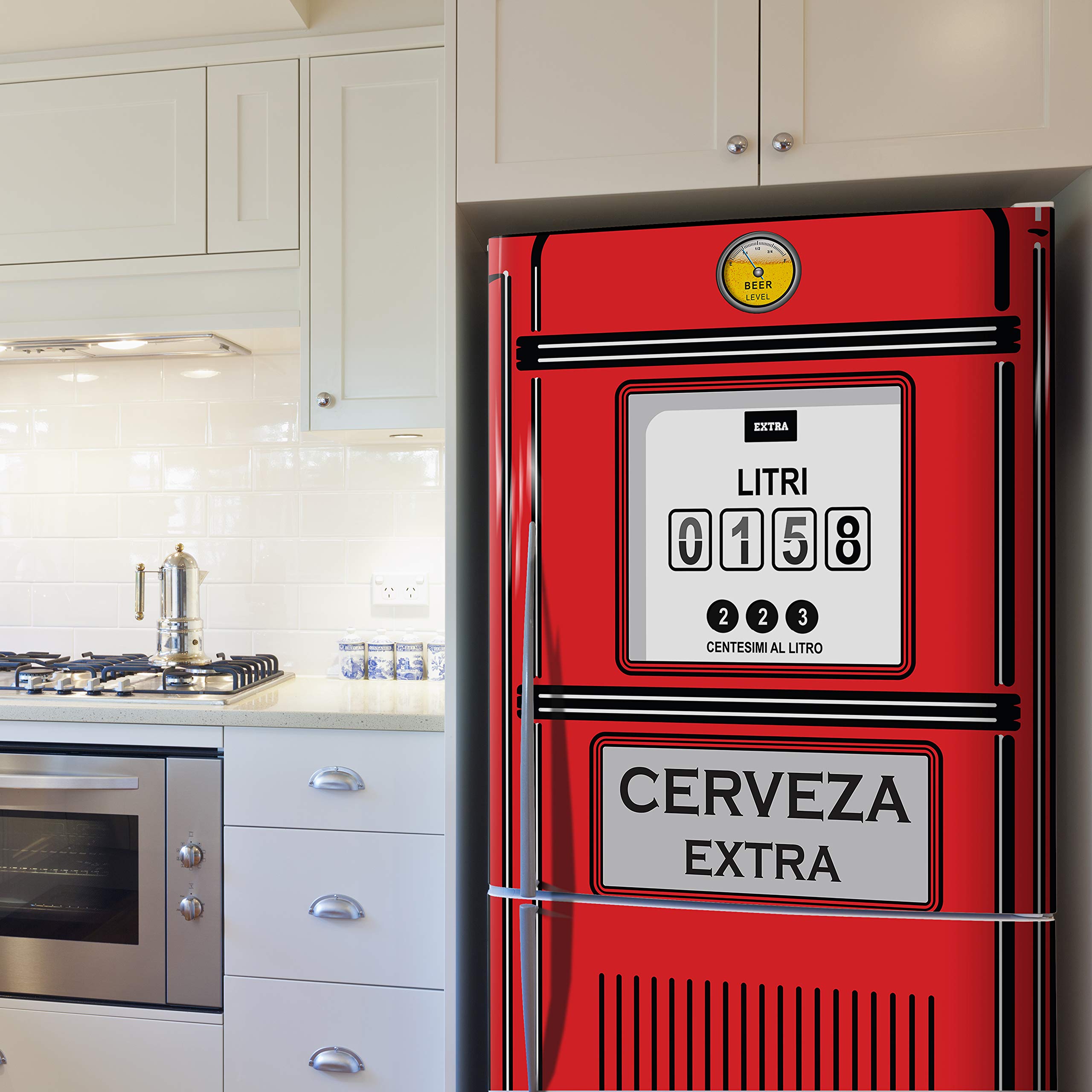 Sticker Décoratif Pour Réfrigérateur, Trompe L'oeil Pâtes Géantes, 59,5