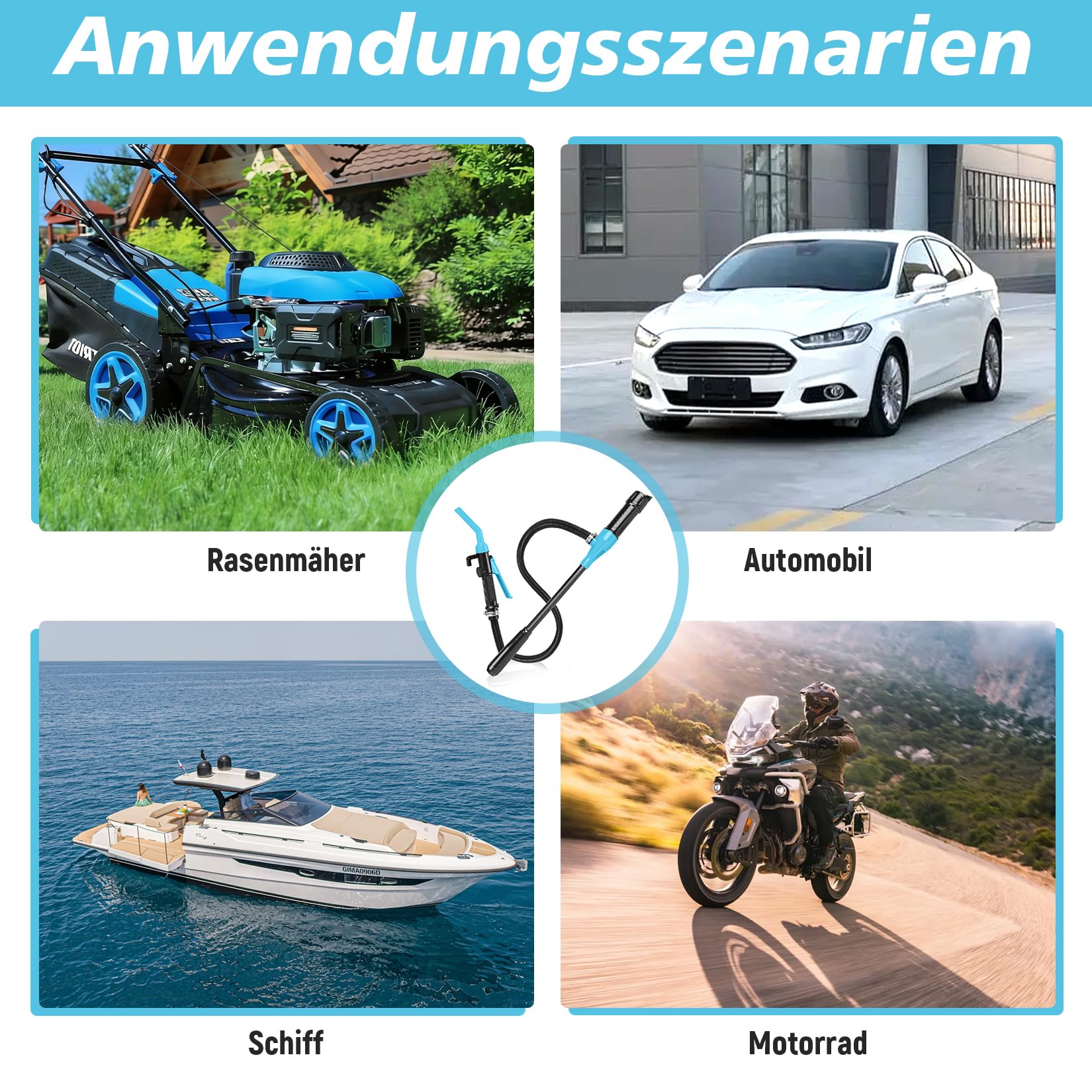 Herbst Elektryczna pompa transferowa, akumulatorowa, pompa wodna, elektryczna pompa przelewowa (niebieska)