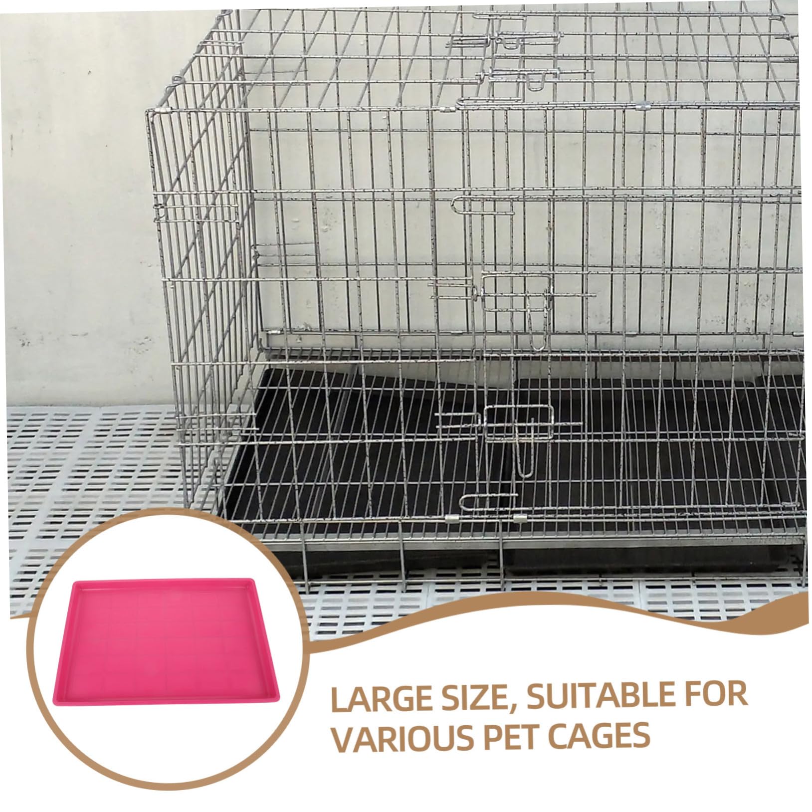 INOOMP Bac de Cage en Plastique pour Animaux de Compagnie Plateau de Remplacement pour Chiens et Bac à Litière Antidérapant 60X40 CM et Facile à Nettoyer