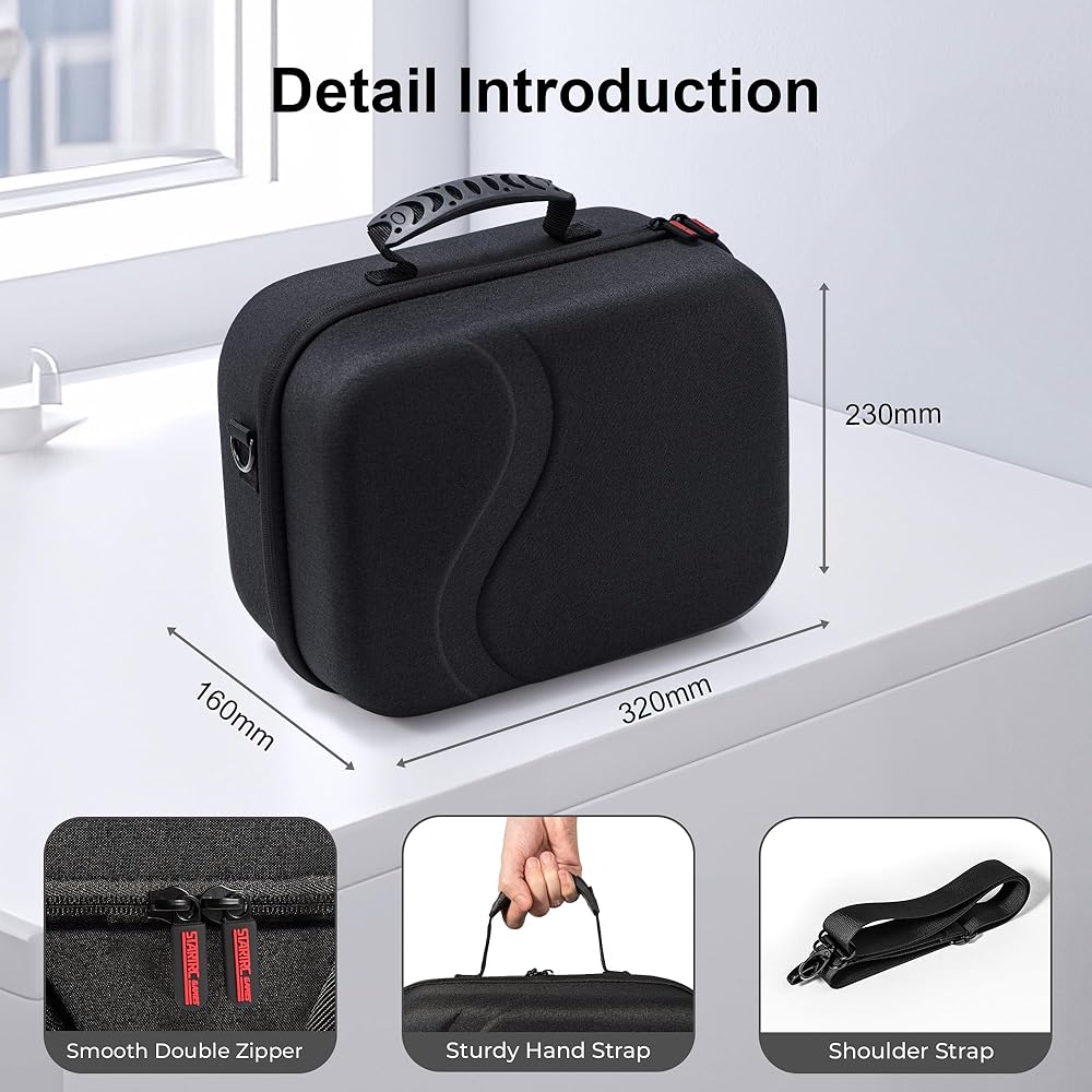 Grote draagtas voor Meta Quest 3S/3, harde reiskoffer compatibel met BOBOVR S3 Pro/Kiwi Design Batterij Hoofdband, Quest Controller en Accessoire, Draagbare Hard Shell Reistas, Grijs, XL, Reizen
