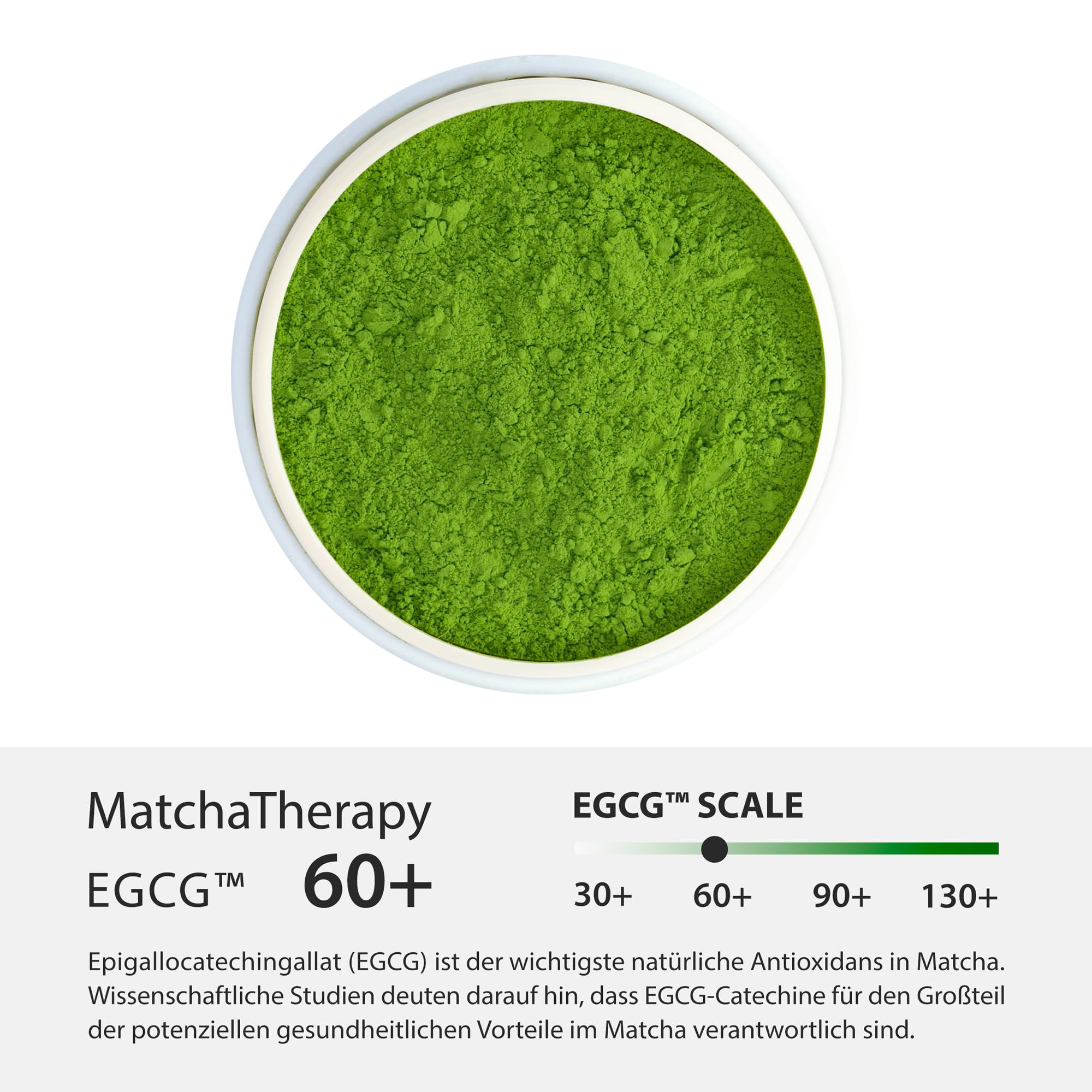 MatchaTherapy Set da 60 pezzi | Bio Matcha tè in polvere 60 g + frullatore Matcha + cucchiaio dosatore Matcha | con contenuto di catechina EGCG testato | Premium Grade | tè verde dal Giappone