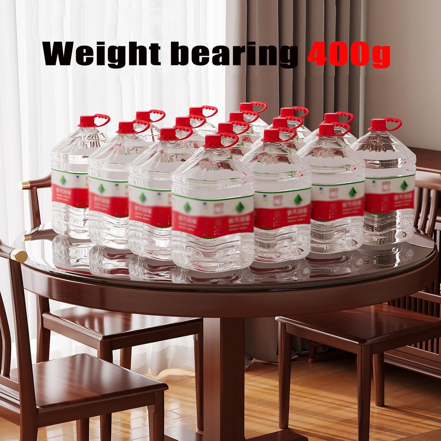 Tempered Glass Table Top Round 、DIY Patio Desktop Fully Transparent、Edge Polish Nicely Beveled 、for Dining Table, Patio, Coffee and End Round Table Heavy Glass top(65CM (25IN))